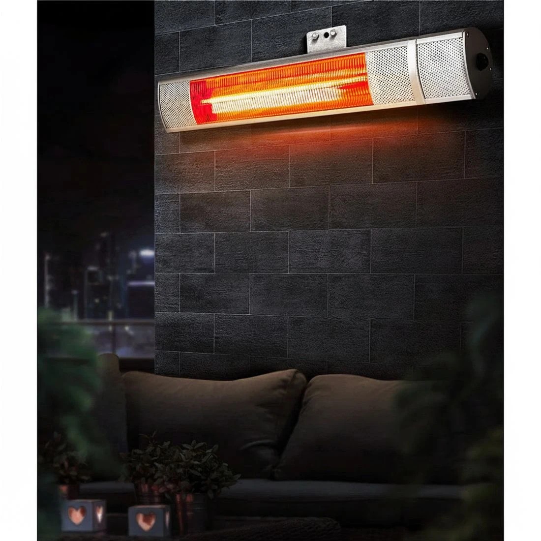 4 Devanti Electric Strip Heater Infra Radiant Heaters - Silver, 4 of 6