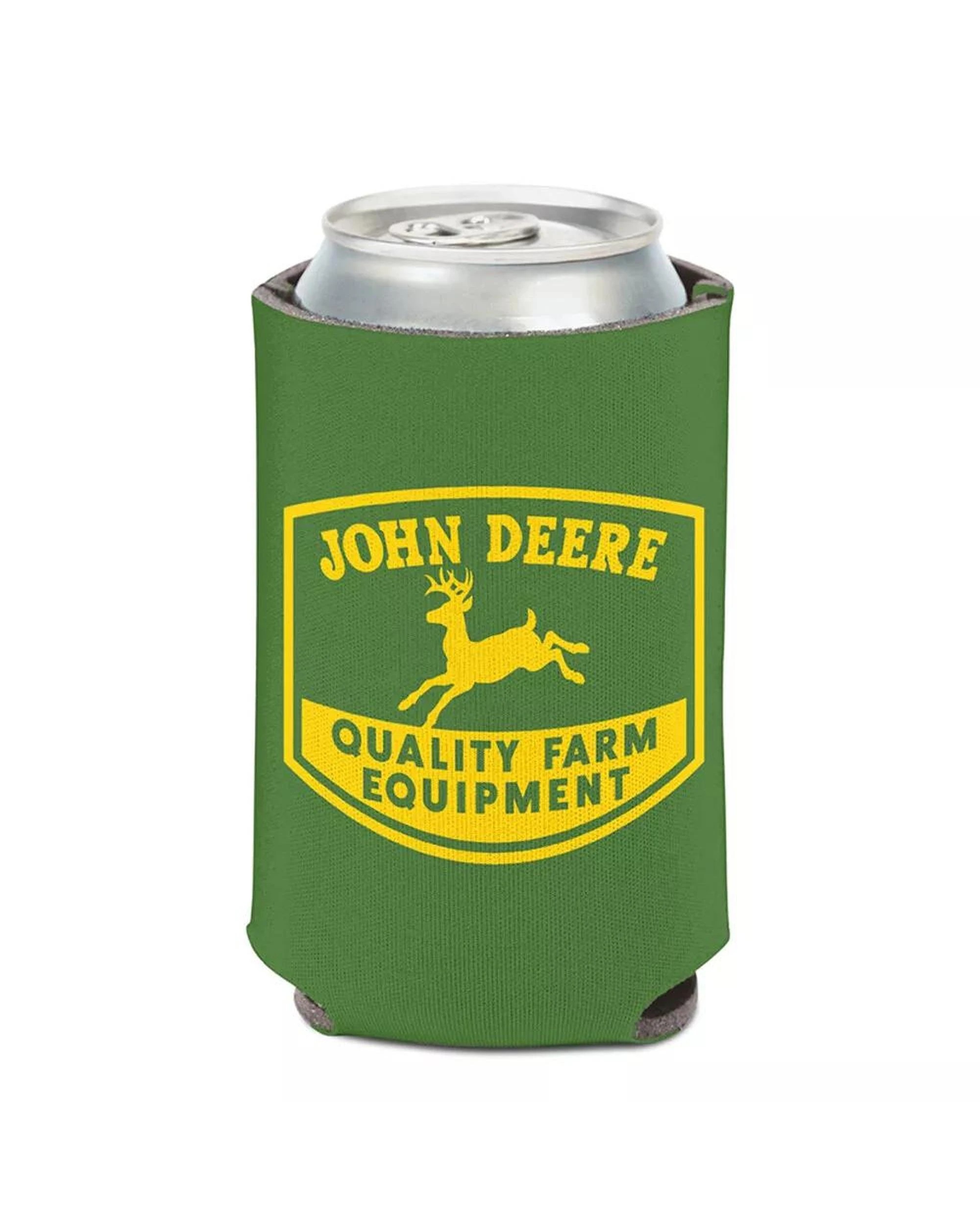 2 John Deere Can Cooler  Stubbie Holder 12oz Green Retro Farm Logo Set of 6, 2 of 2