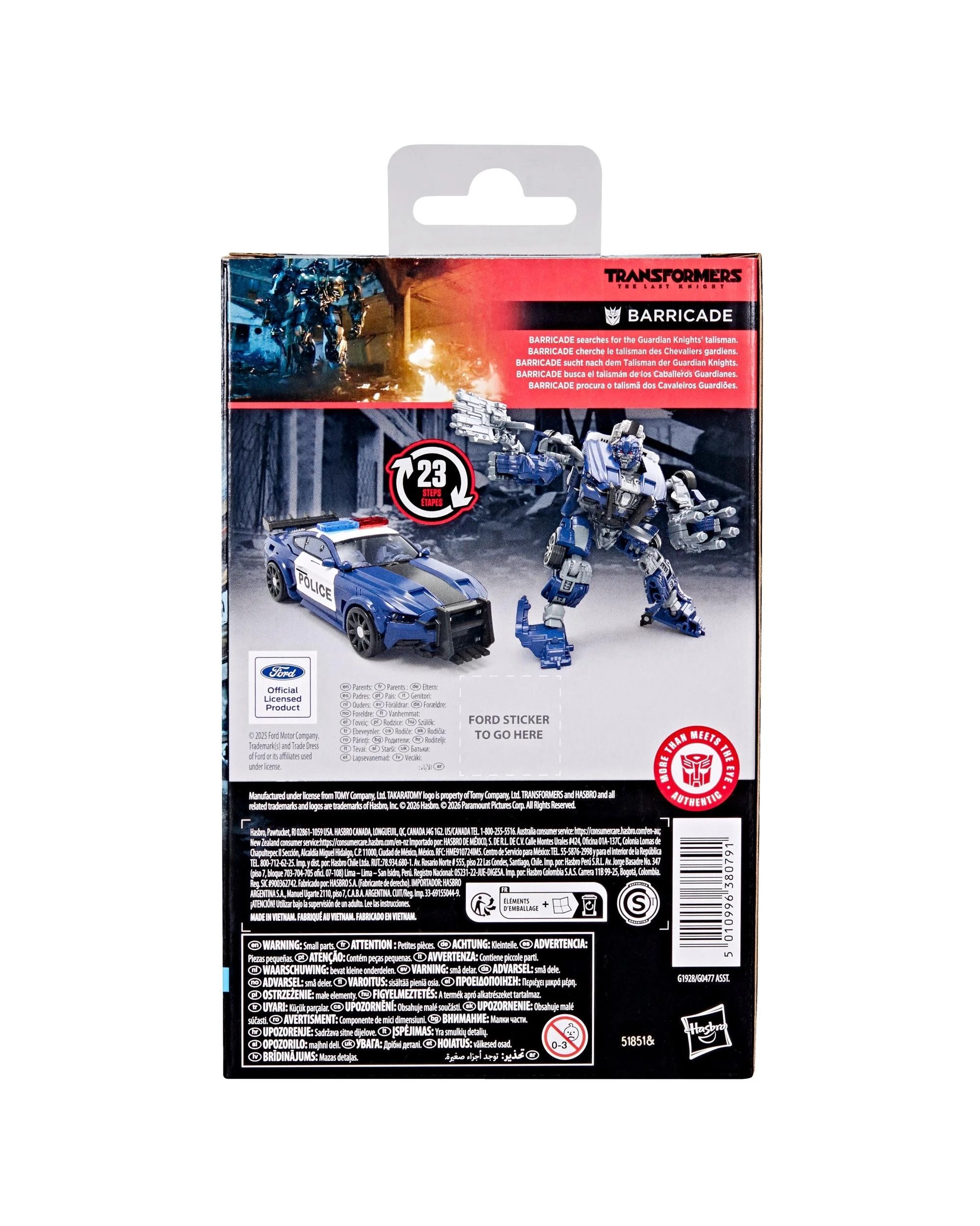 5 Transformers Studio Series Transformers: The Last Knight Barricade Deluxe Class Action Figure, 5 of 5