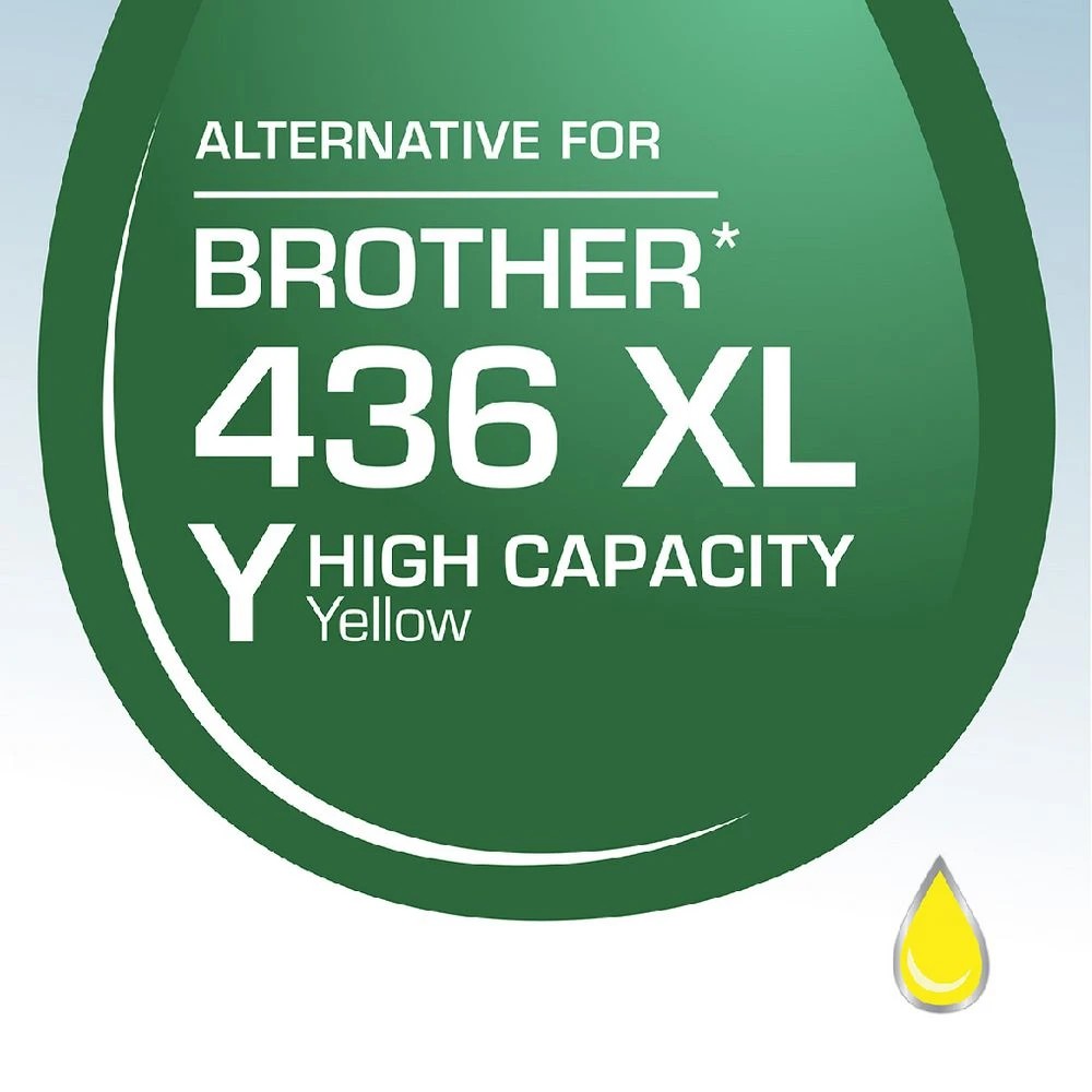 2 Calidad Brother LC436XL Ink Cartridge Yellow, 2 of 7