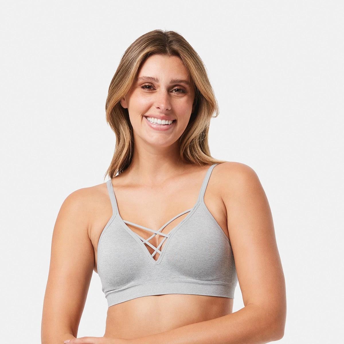 1 Wirefree Seamfree Bralette GREY MARLE, 1 of 4