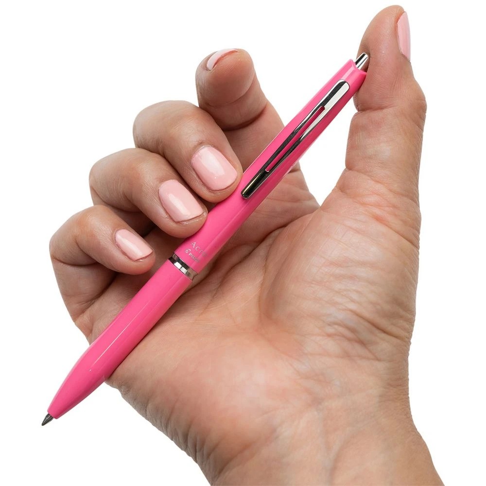4 PILOT Acro 300 0.7mm Hybrid Ballpoint Pen Pink Barrel, 4 of 6