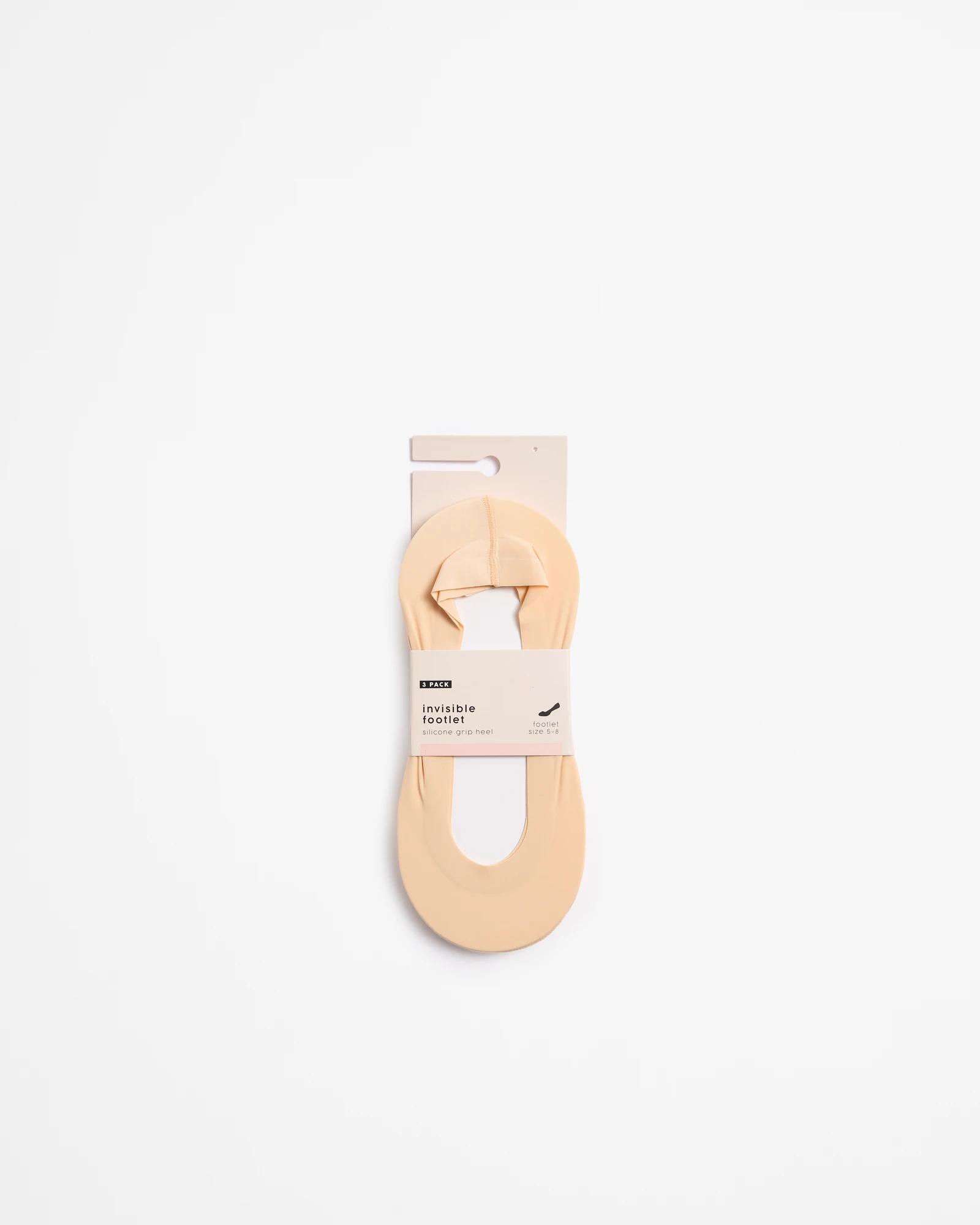 3 Target 3 Pack Invisible Footlet Socks NEUTRAL, 3 of 3