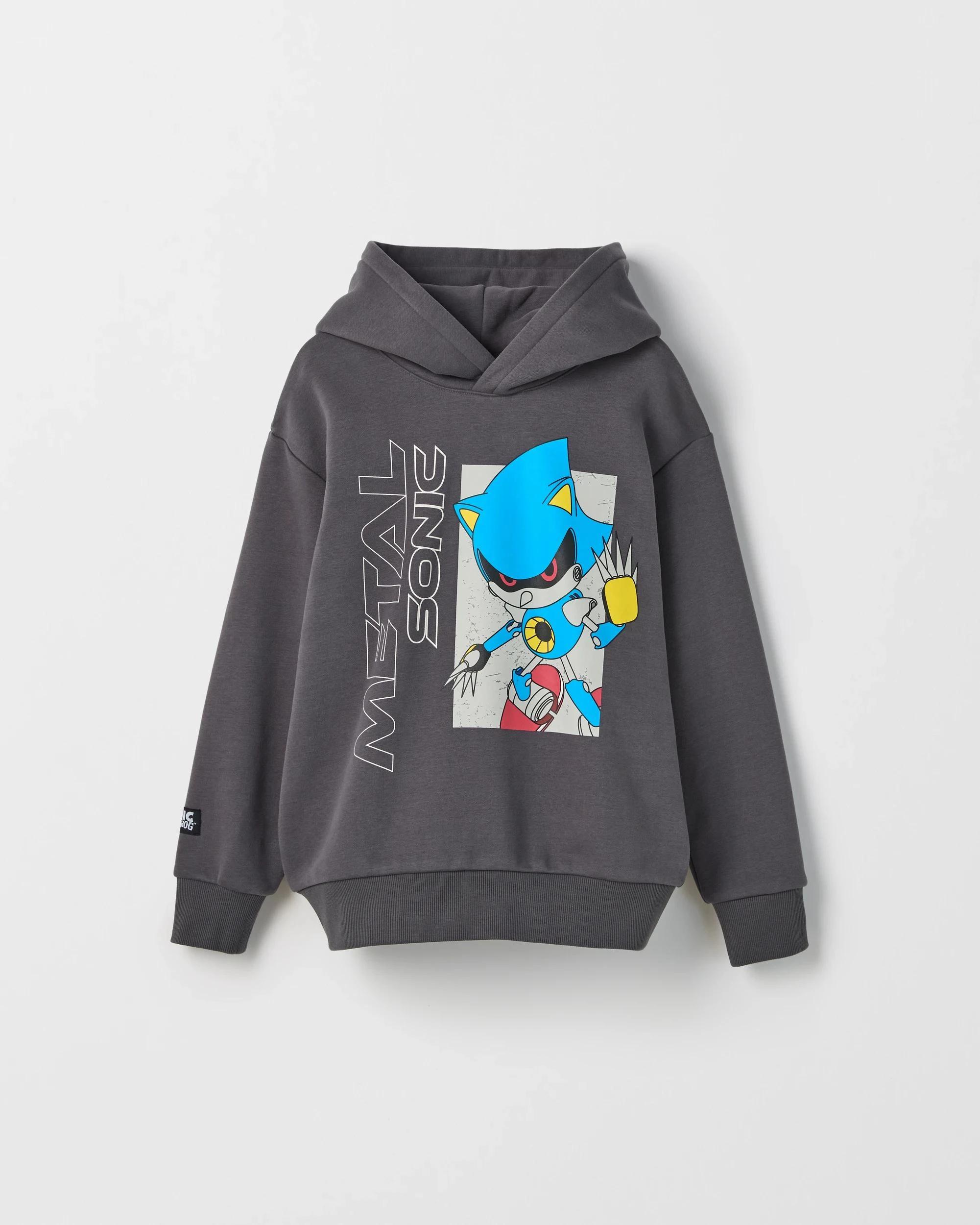 1 Sonic The Hedgehog Australian Cotton Blend Popover Hoodie SONIC, 1 of 3