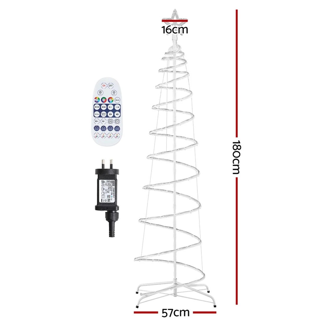 3 Jingle Jollys Christmas Tree 1.8m 100 RGB LED Rope Lights Xmas Trees Decoration - Multi, 3 of 7