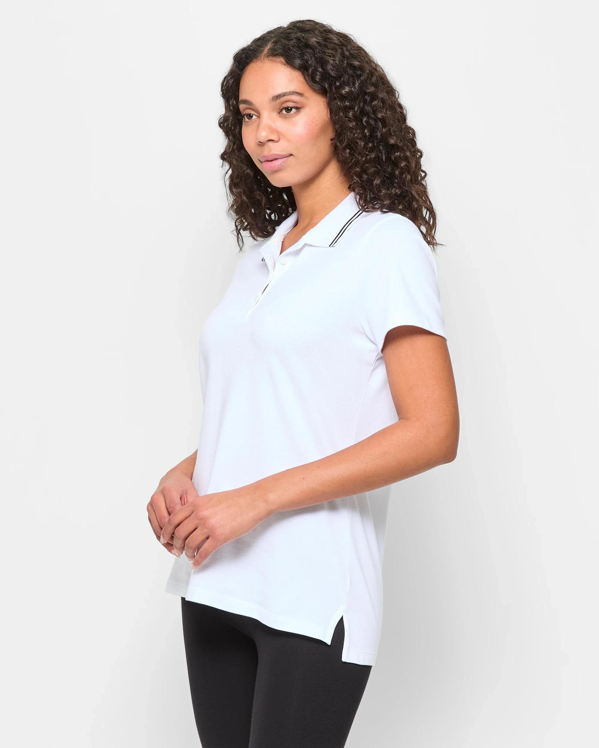 3 Target Active Australian Cotton Polo T-Shirt WHITE, 3 of 5