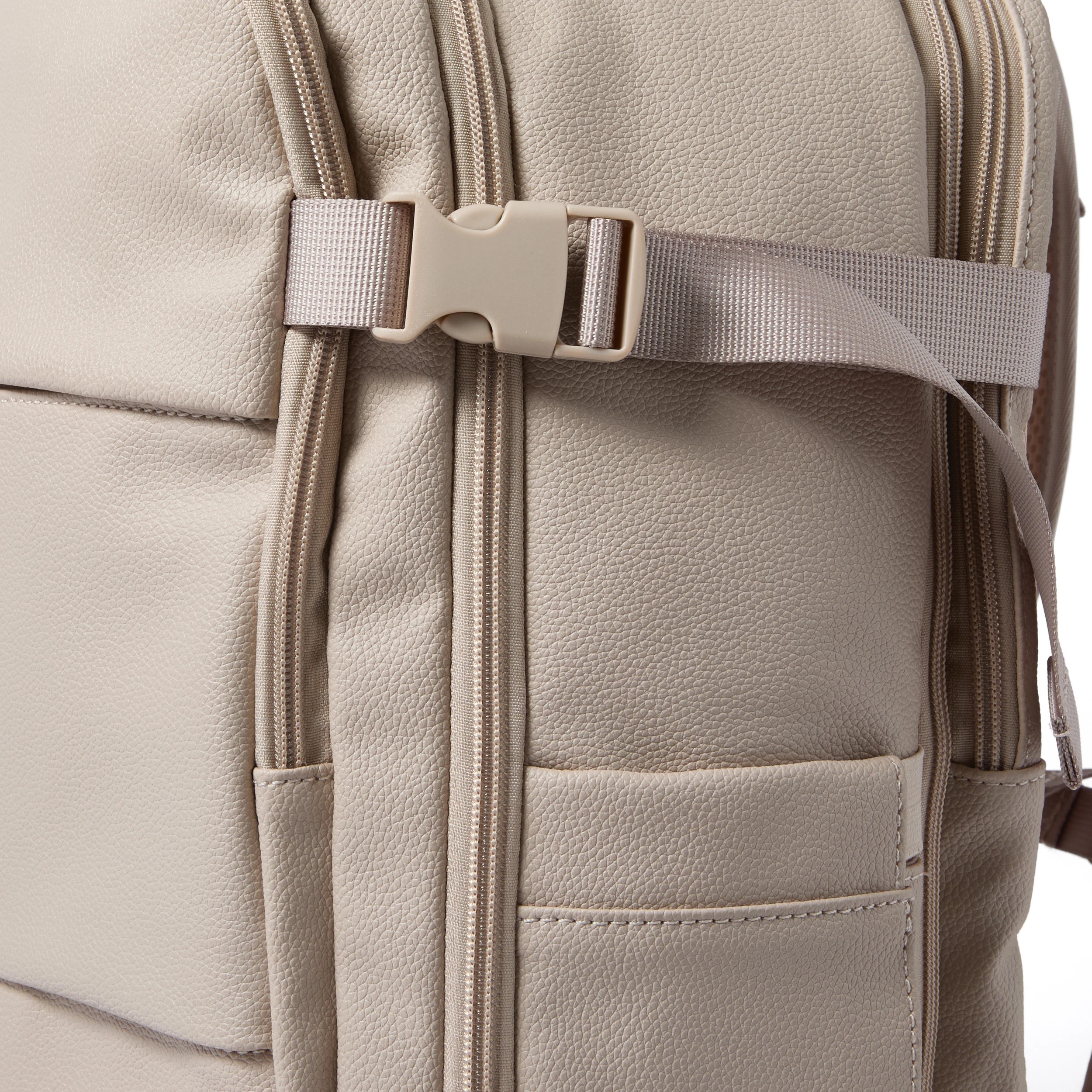 8 PU Expandable Travel Backpack - Beige, 8 of 10