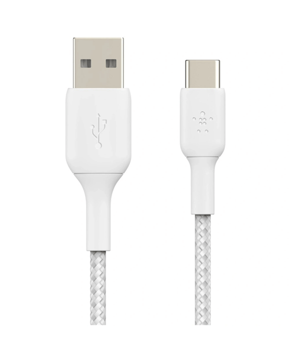 Belkin - BoostUP Charge Braided Cable USB-A to USB-C 2m - White