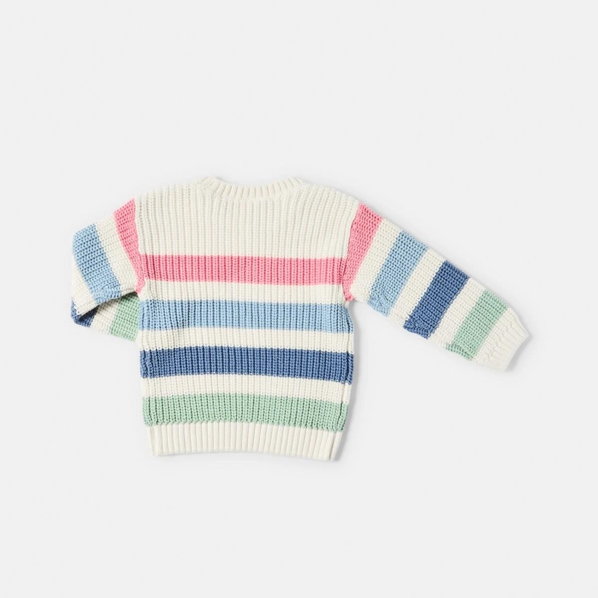 2 Stripe Rib Knit Top Pnk Stripe, 2 of 3