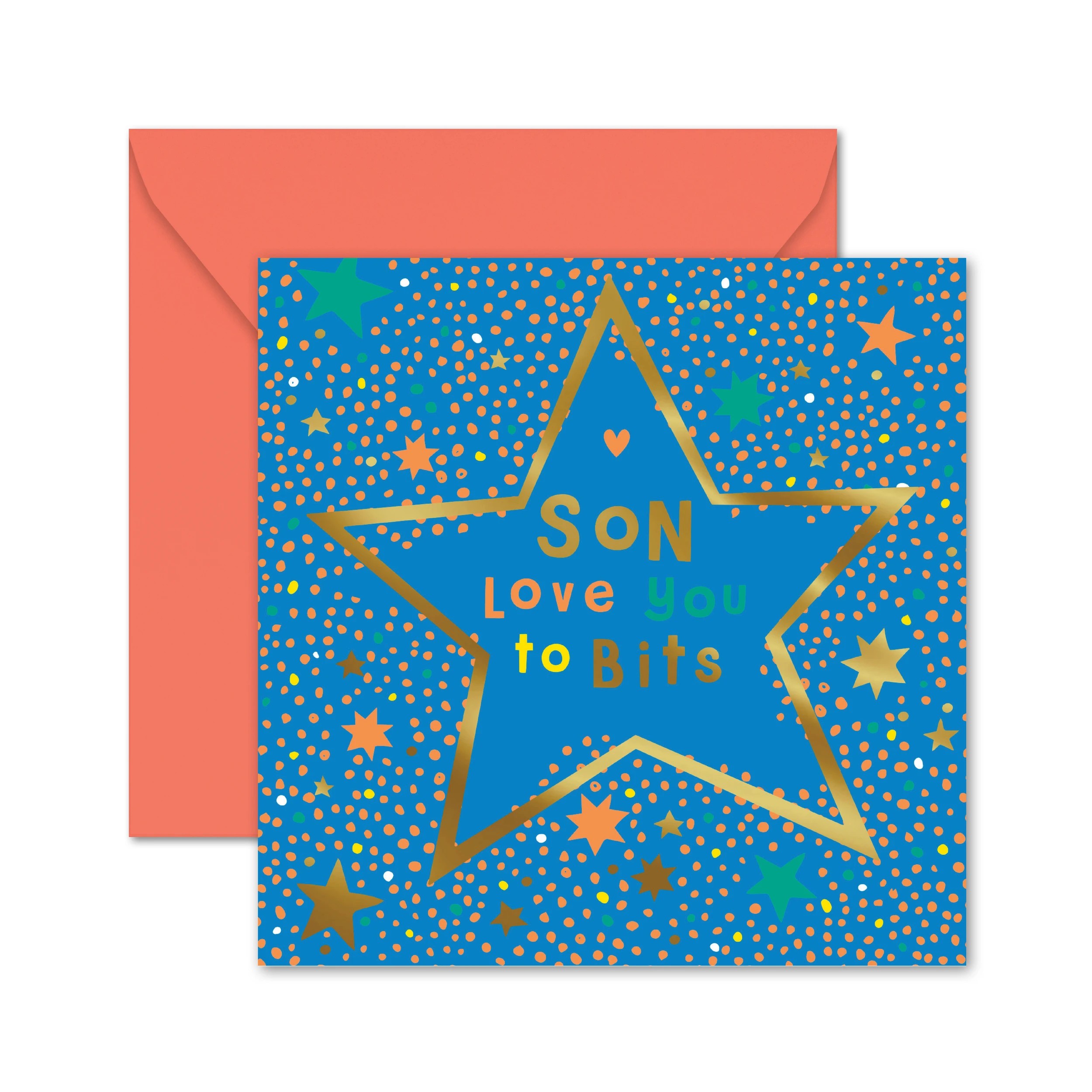 1 Hallmark Birthday Card for Son - Gold Star on Blue, 1 of 3