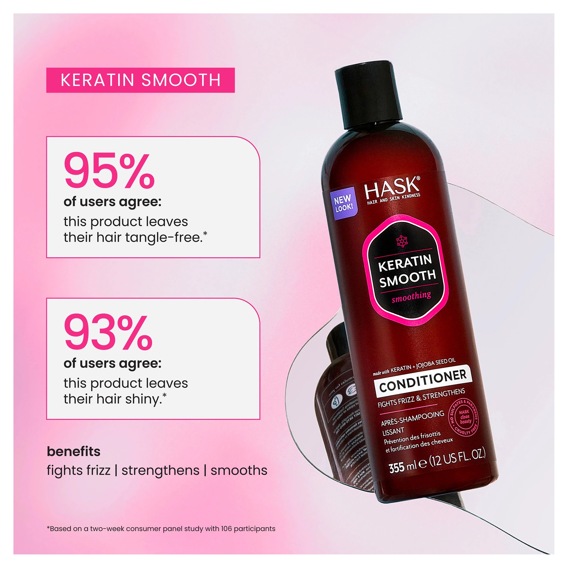9 HASK Keratin Protein Smoothing Conditioner - 355ml - Multi, 9 of 10