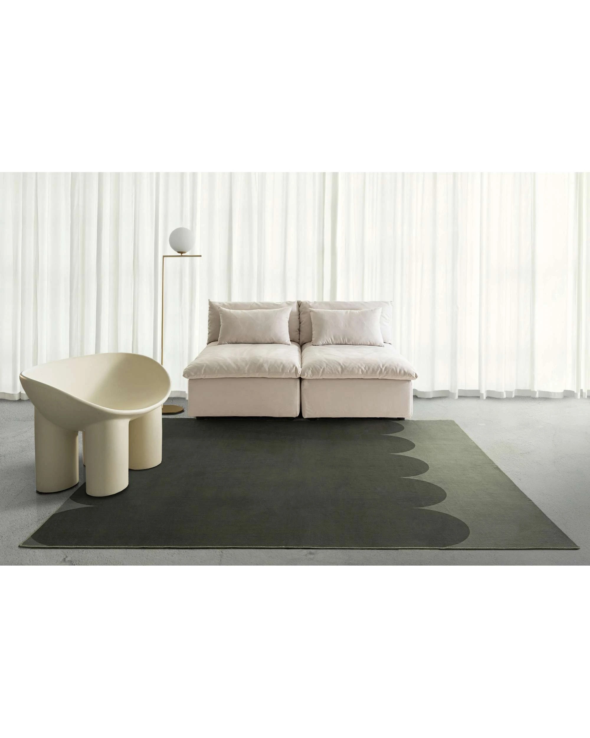 2 Loopsie Inuya Printed Dark Washable Rug - Green, 2 of 8