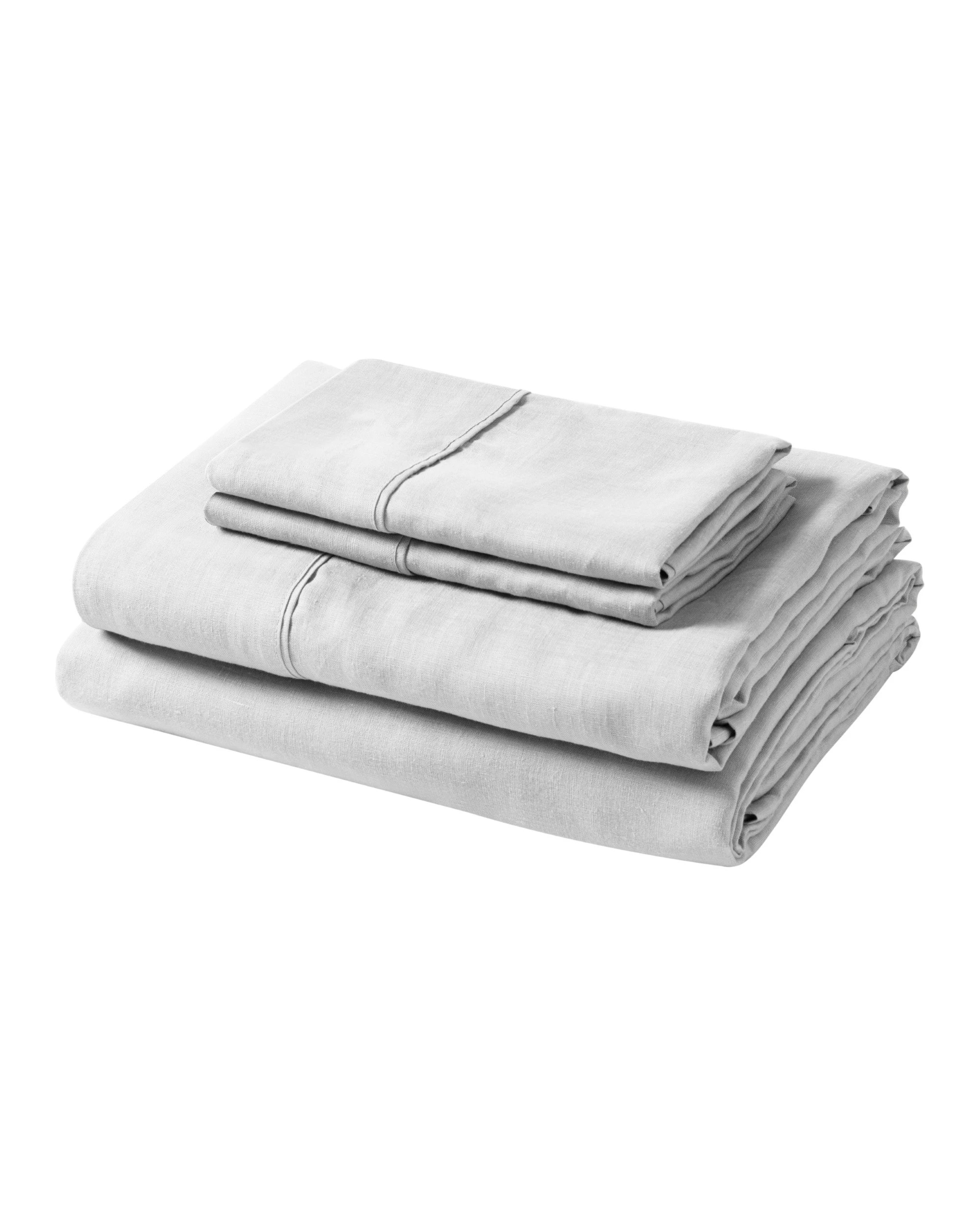7 Natural Home Vintage Washed 100% Hemp Sheet Set - King Bed - Dove Grey, 7 of 8
