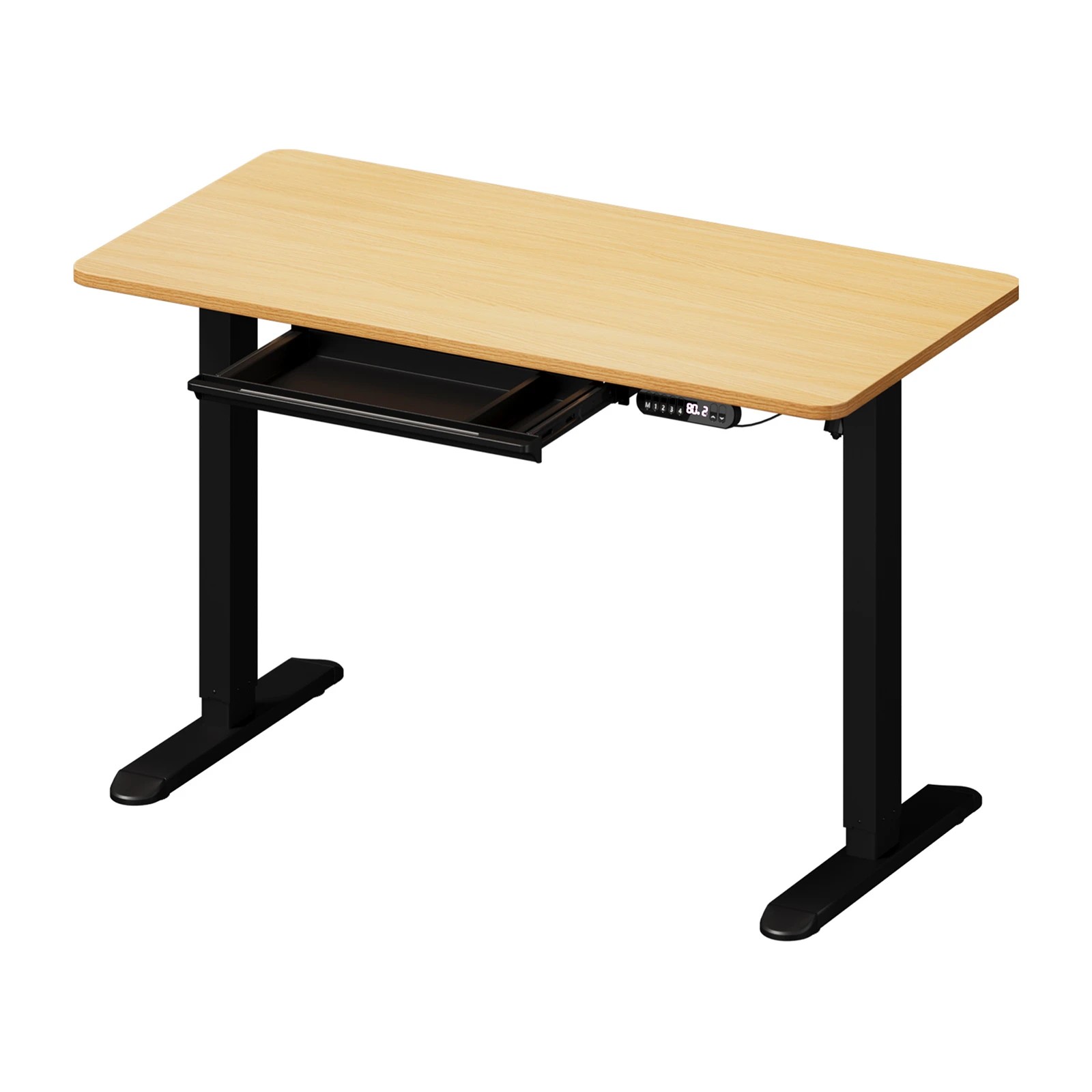 1 Oikiture 120cm Electric Standing Desk With Drawer Height Adjustable
 - Multi, 1 of 4