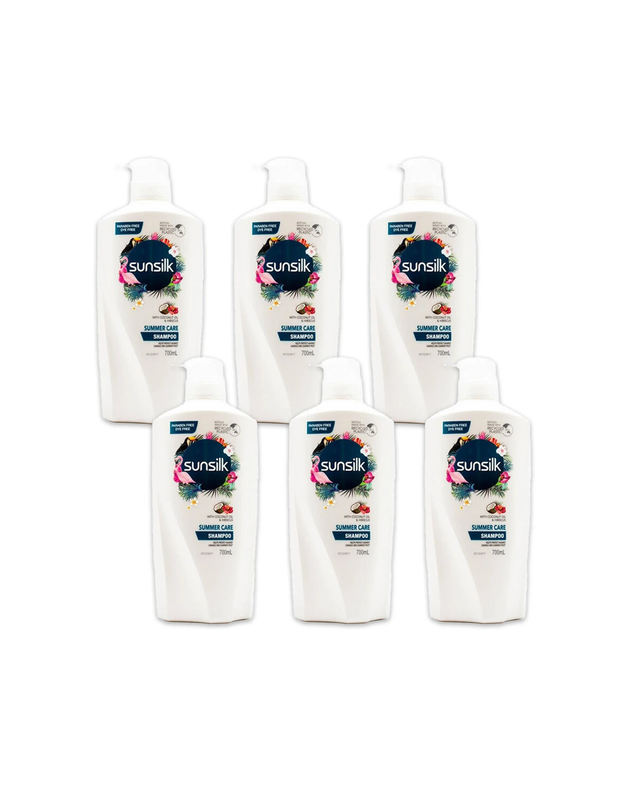 1 Sunsilk 6PK Shampoo Summer Care Coconut Oil and Hibiscus 700ml - Multi, 1 of 3