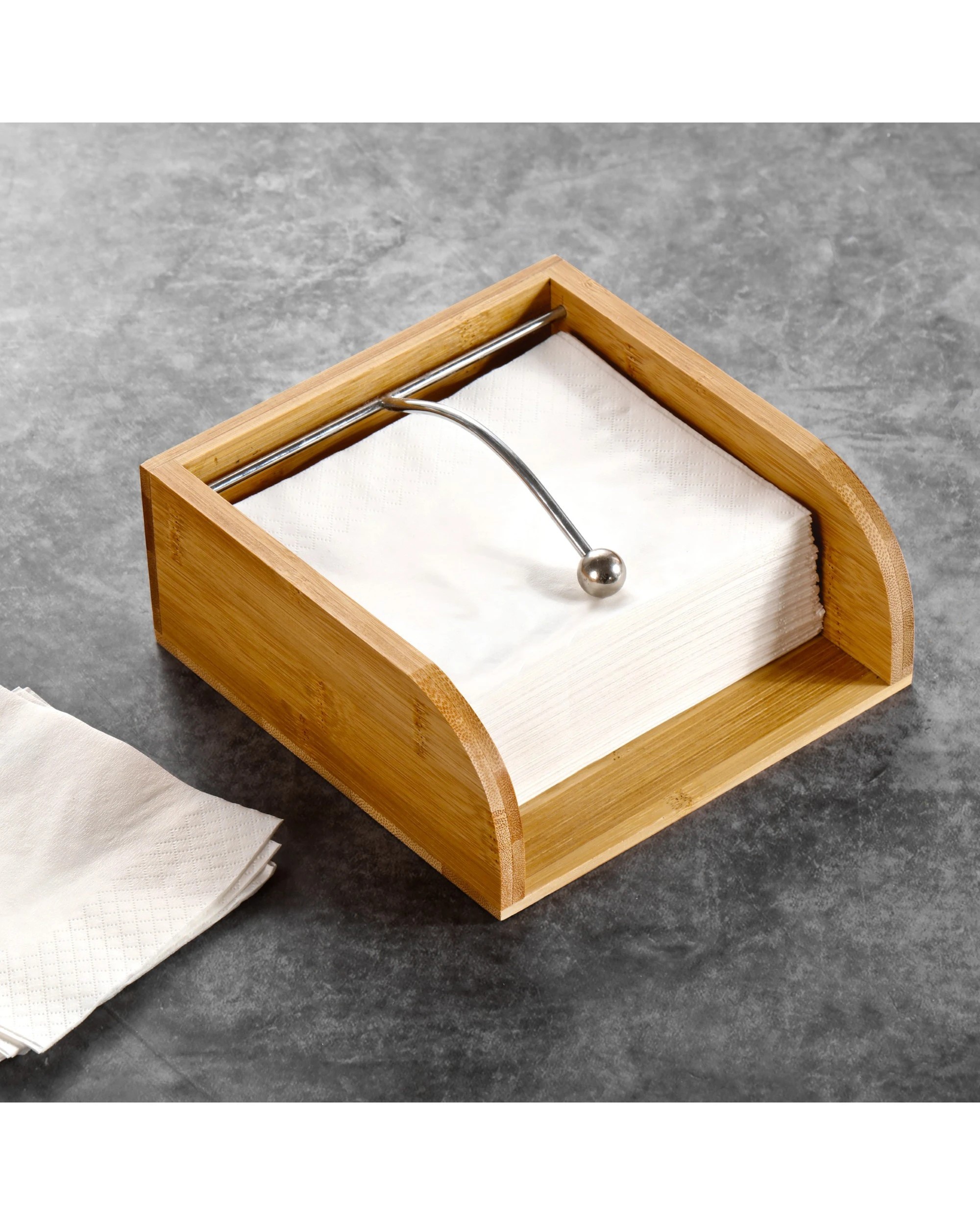 5 Sherwood Home Bamboo Napkin Holder 17x17x7cm - Natural, 5 of 6