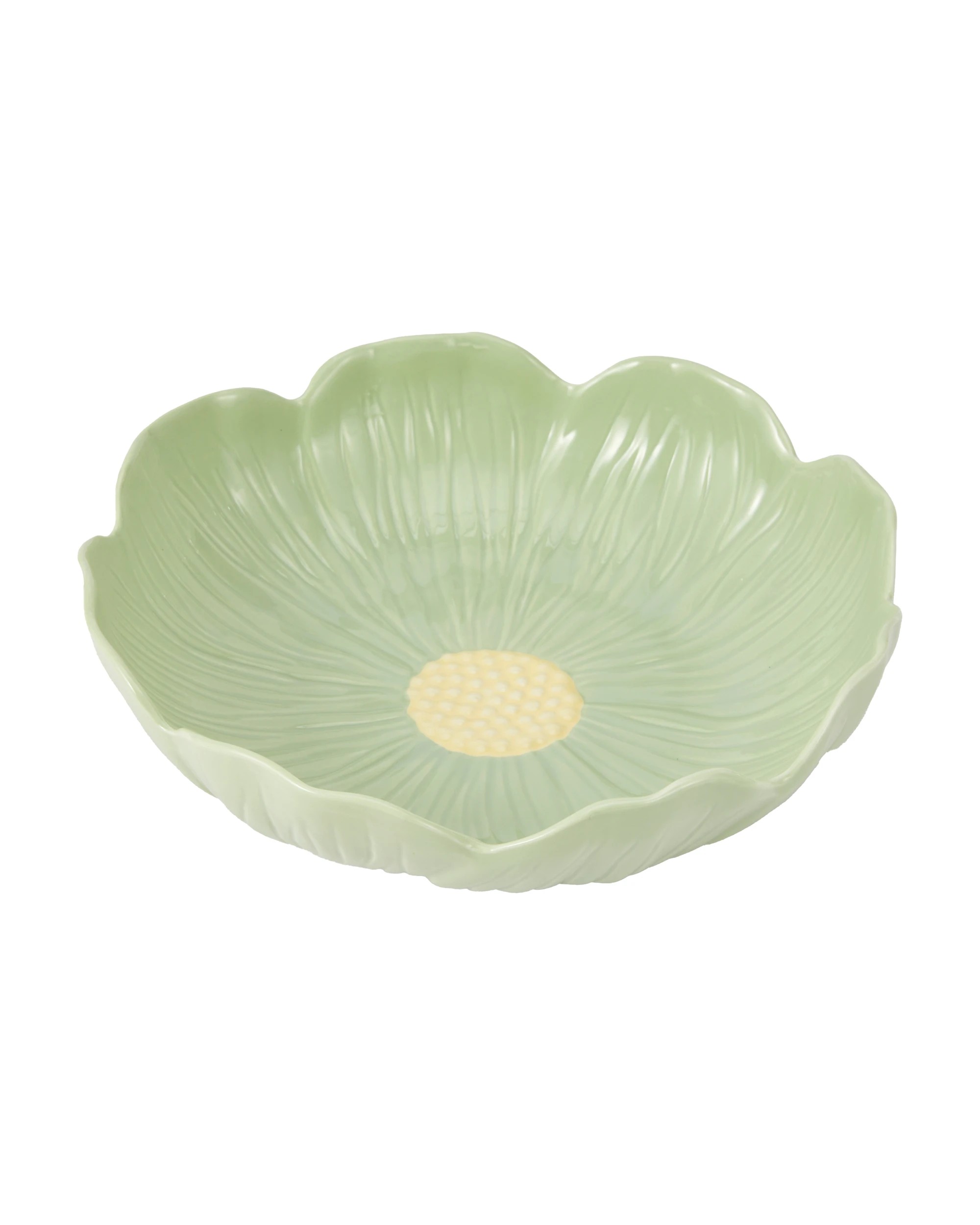1 Green Large Floral Bowl, 1 of 4