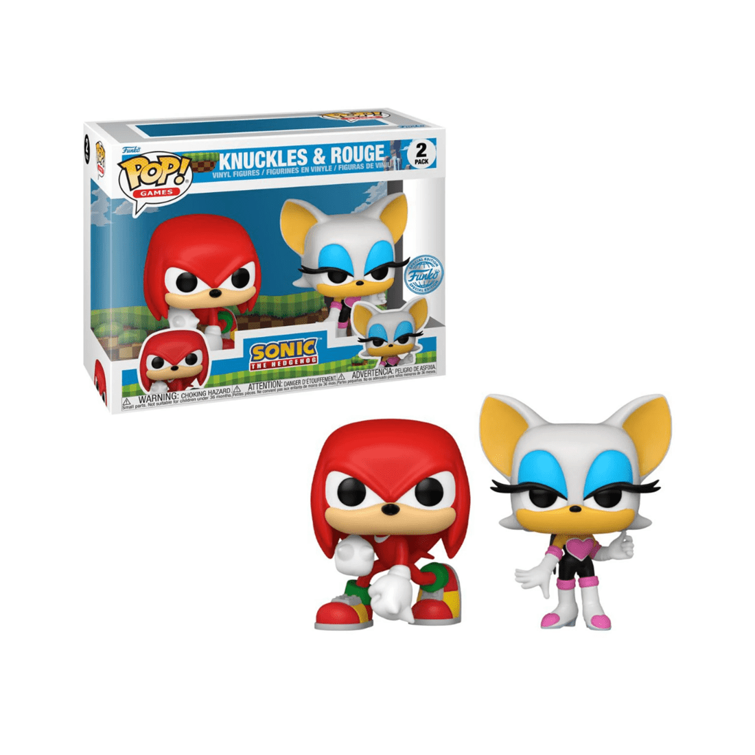 1 Funko Sonic the Hedgehog Knuckles and Rogue 2 Pack Funko POP! Vinyl, 1 of 3