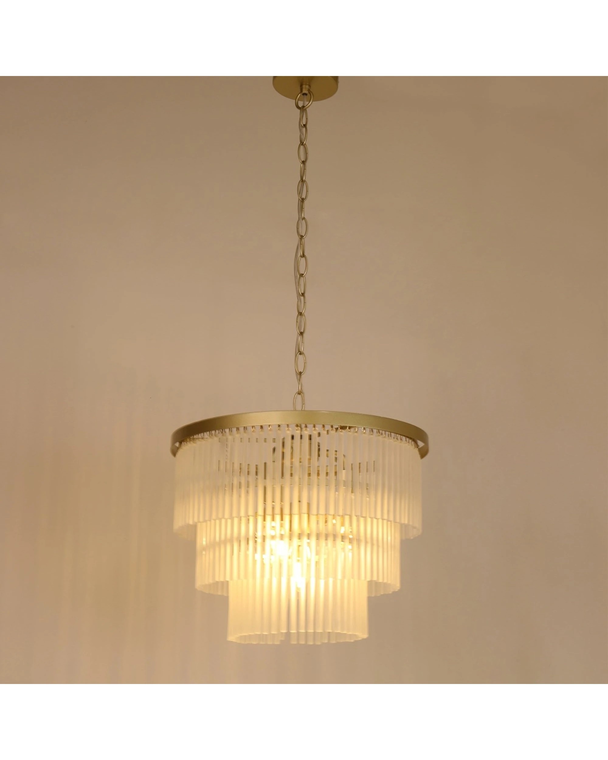 Lexi Lighting Greer 4 Lights Chandelier Light Frosted Glass 40W - Gold ...