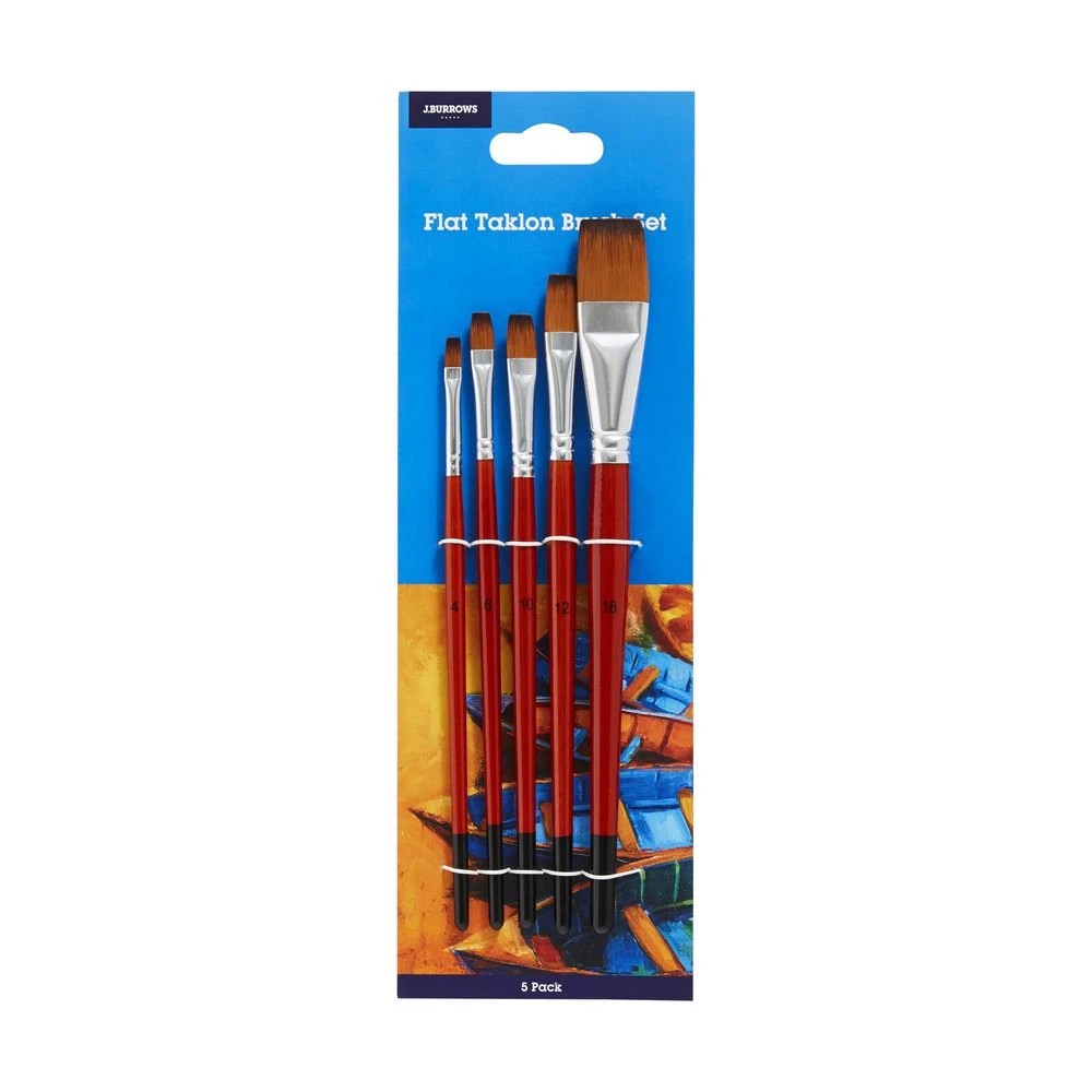 3 Born Flat Taklon Paintbrush Set 5 Pack, 3 of 5
