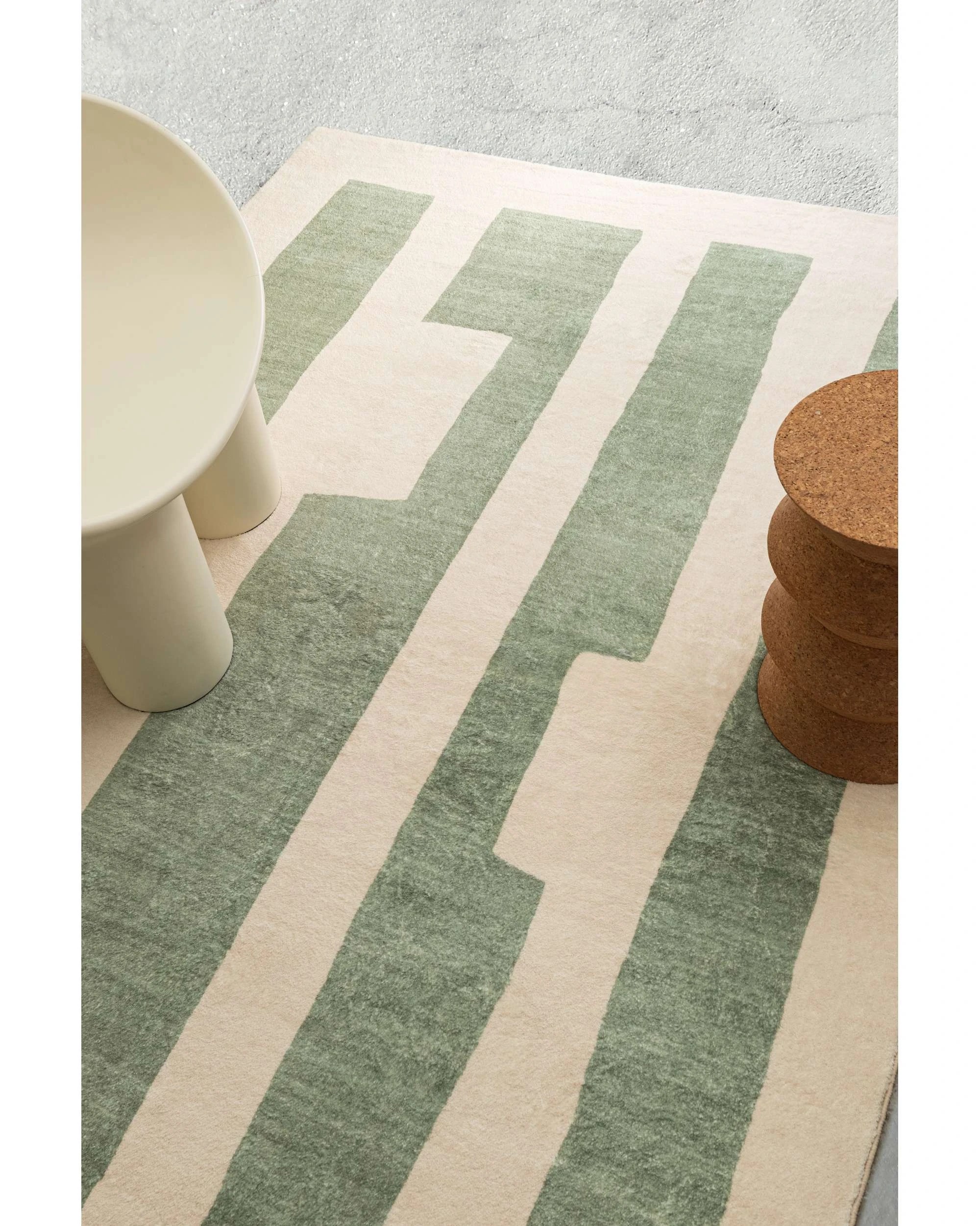3 Loopsie Edenwald Printed Washable Rug - Green, 3 of 8