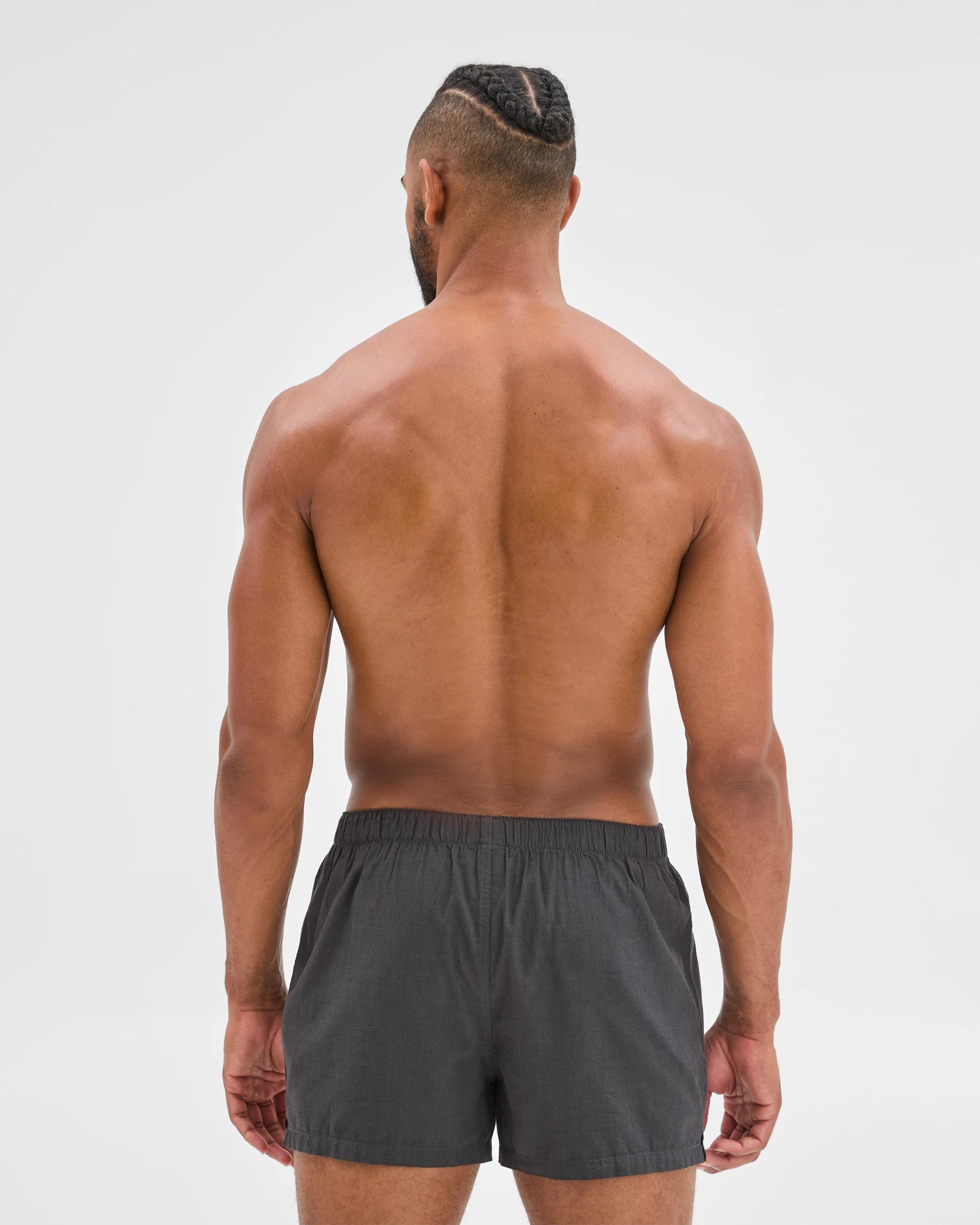 3 Maxx 3 Pack Woven Boxer Shorts BLACK CHECK, 3 of 4
