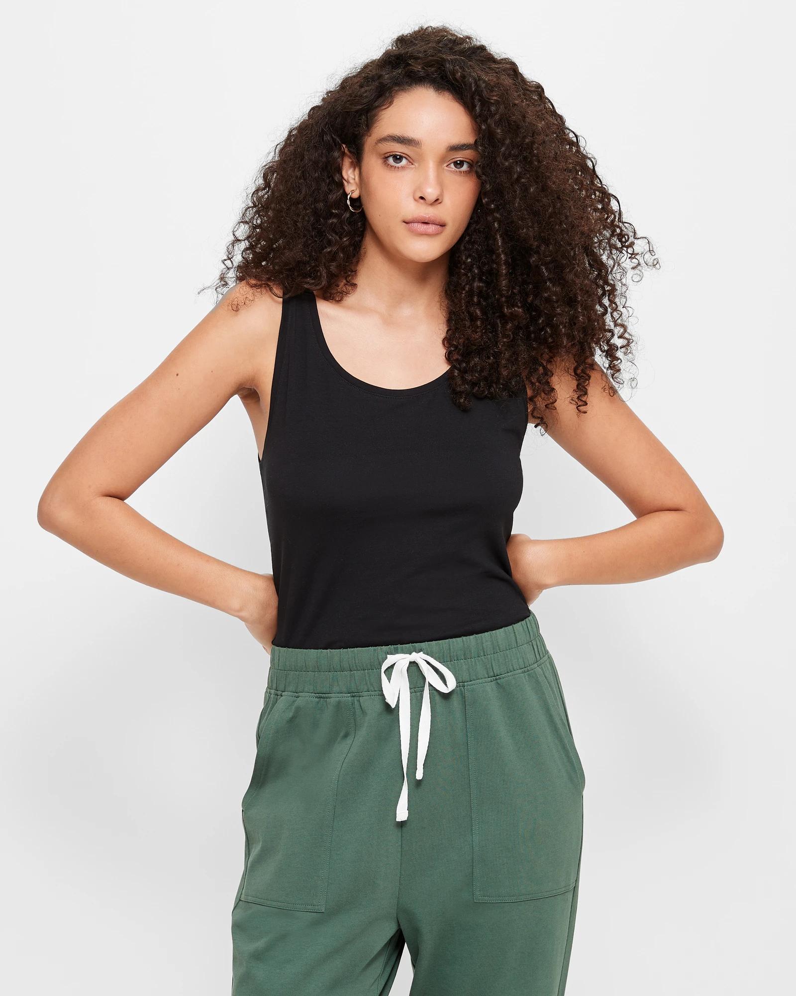 1 Target Australian Cotton Tank Top BLACK, 1 of 5