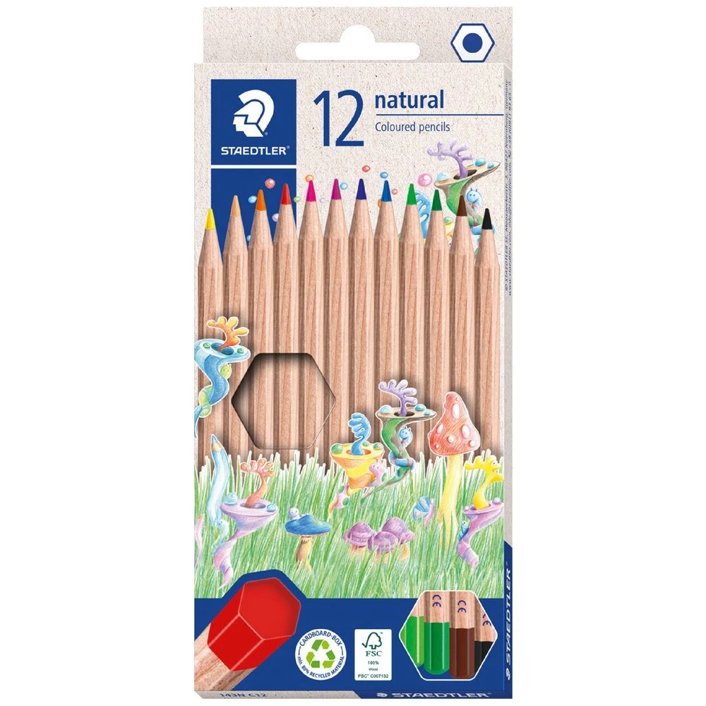 1 Staedtler Natural Coloured Pencils 12 Pack, 1 of 5
