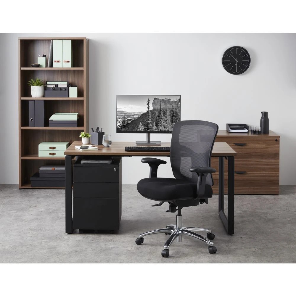 4 Stilford S2 Pro Version 1 Desk 1500 x 750mm Walnut/Black Desks, Tables and Workstations, 4 of 5