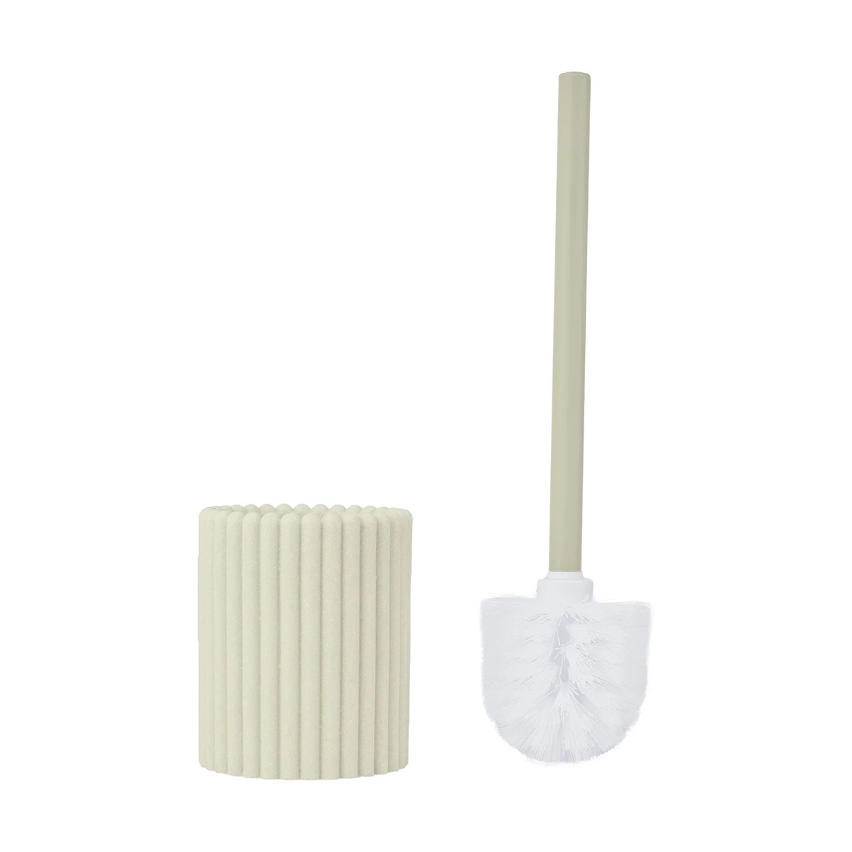 1 Natural Rib Toilet Brush Set, 1 of 9