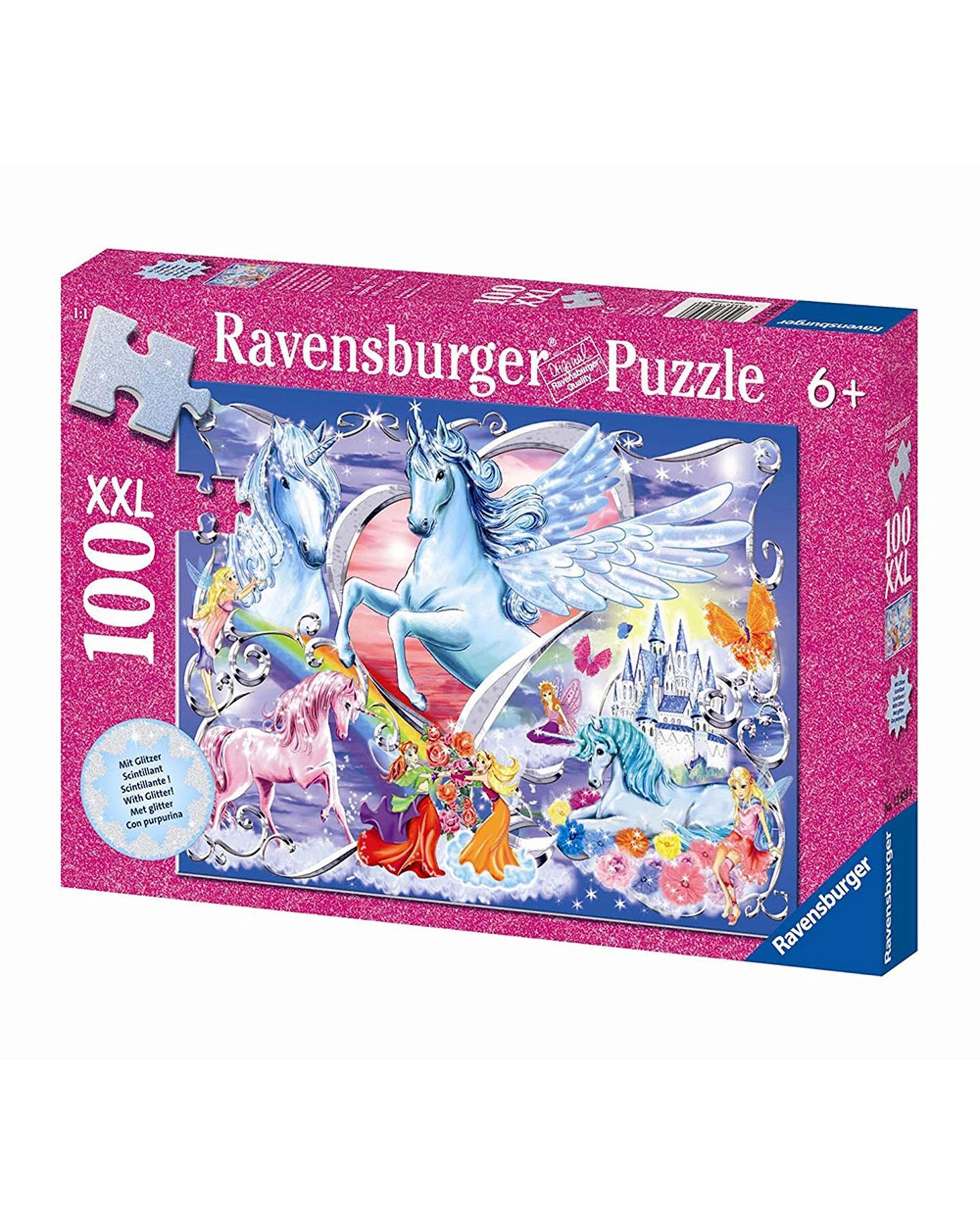 1 Ravensburger Amazing Unicorns Glitter 100 Piece XXL Jigsaw Puzzle, 1 of 1