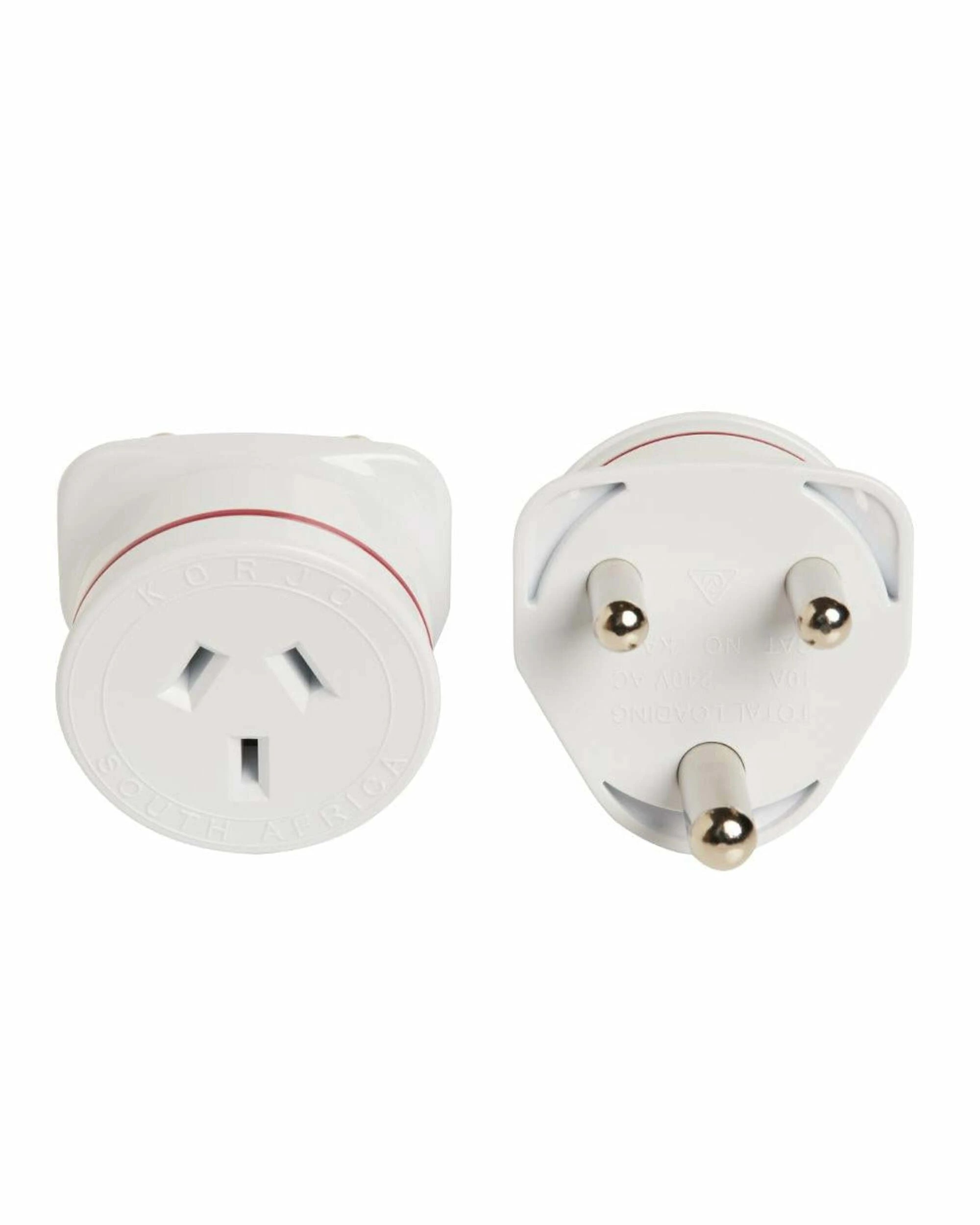 1 Korjo Travel Adaptor Plug - Aus to South Africa - White, 1 of 3