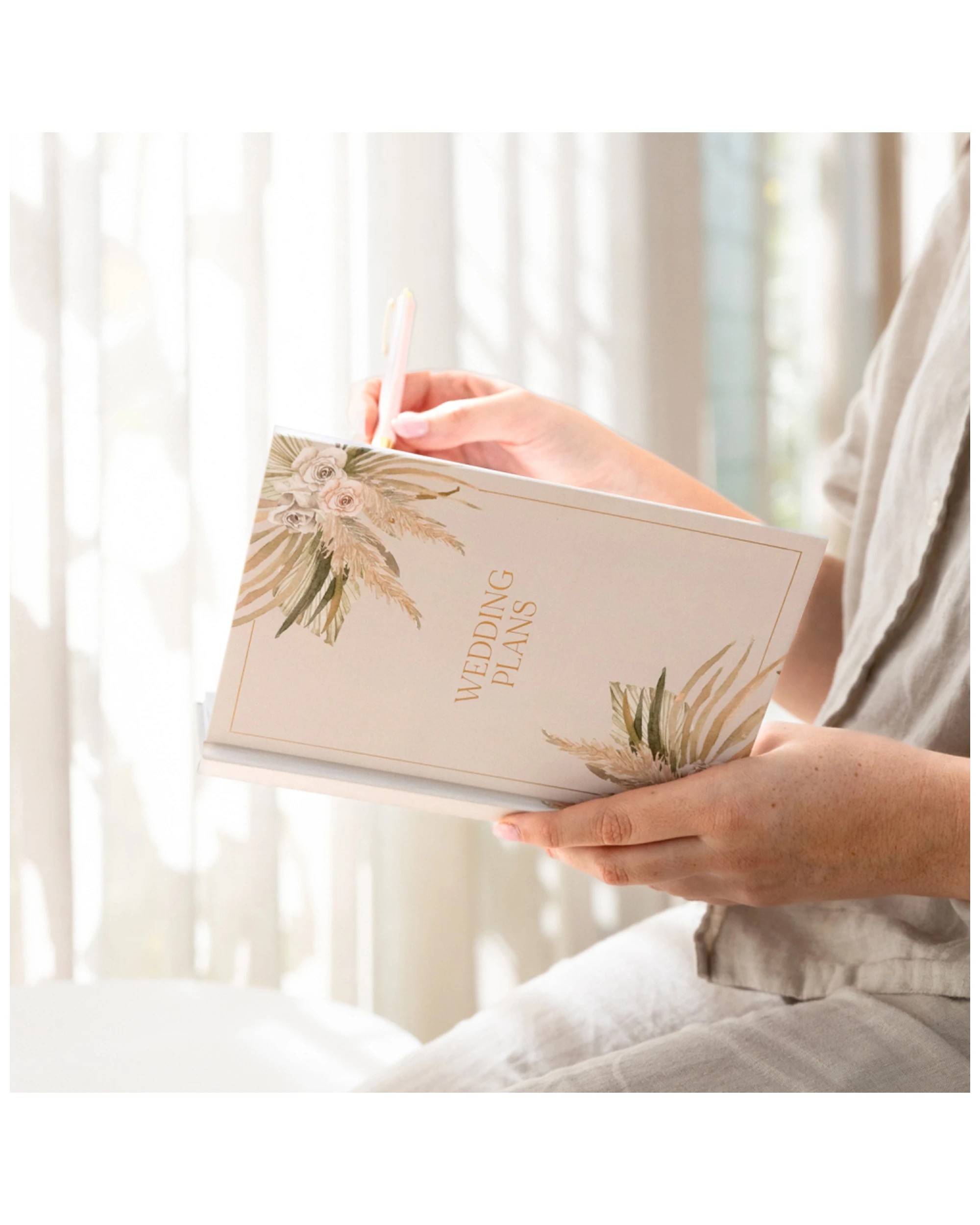 9 Splosh Floral Wedding Planner Journal 15-categories Engagement Book 15x21cm
 - Pink, 9 of 9