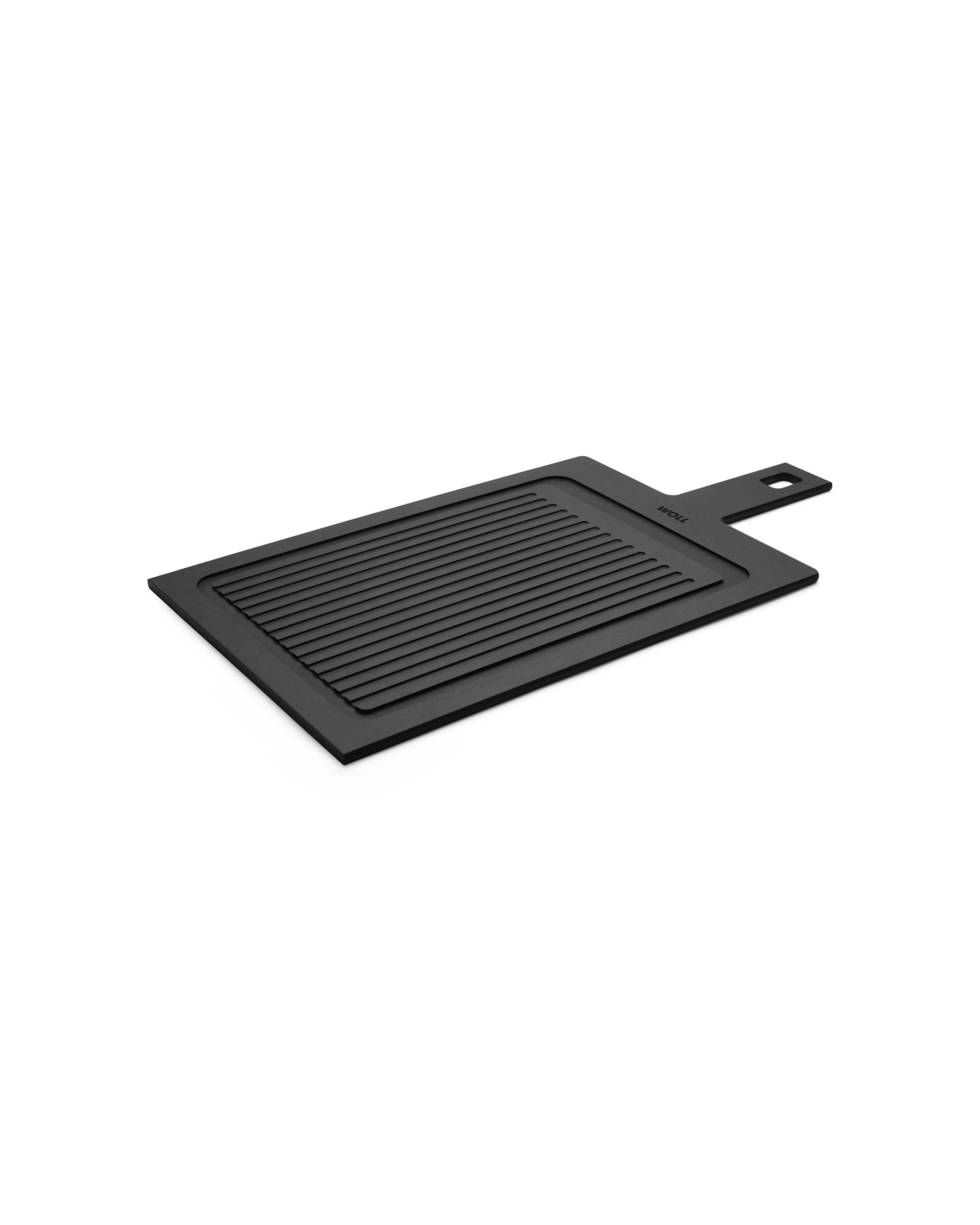 1 Woll Cut & Serve Board Handle With Ribs Durable Kitchen Surface Cutting Tool 49x25x0.7cm - Black, 1 of 3