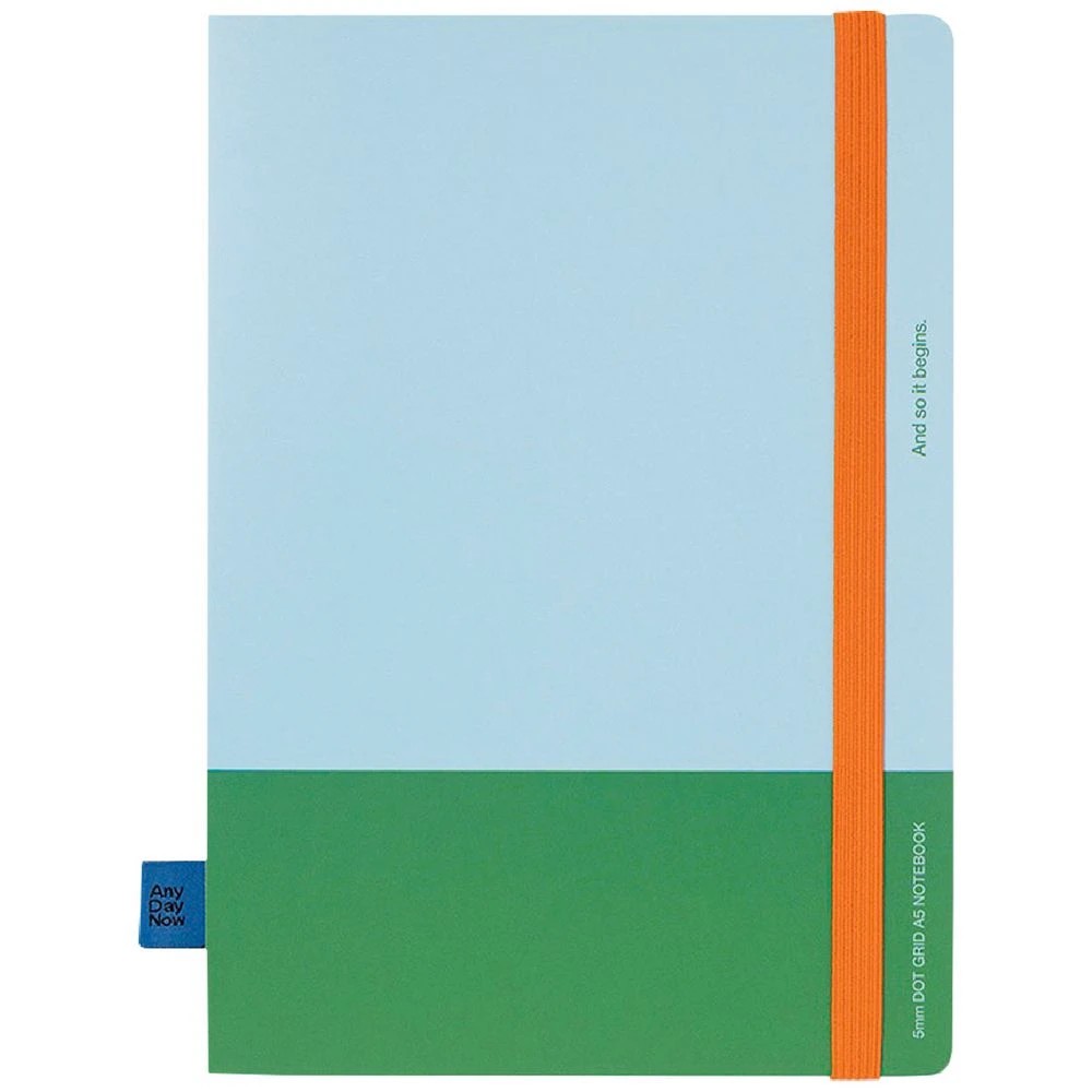 2 Any Day Now Bound Brights A5 Ruled Notebook Blue and Green, 2 of 5