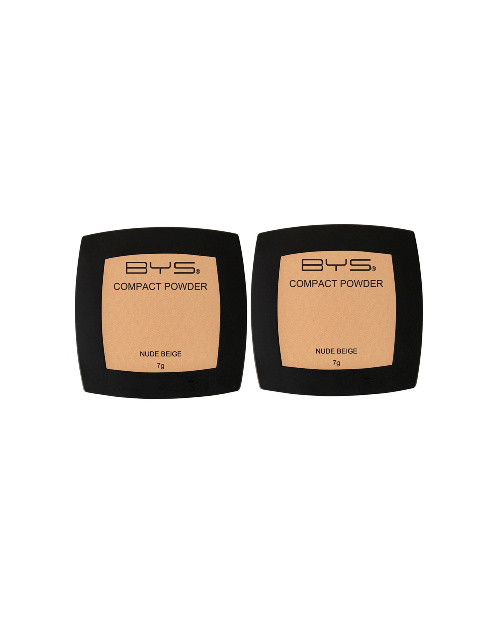 1 BYS 2PK Compact 7g Powder Face Makeup Cosmetics - Nude Beige - Beige, 1 of 2