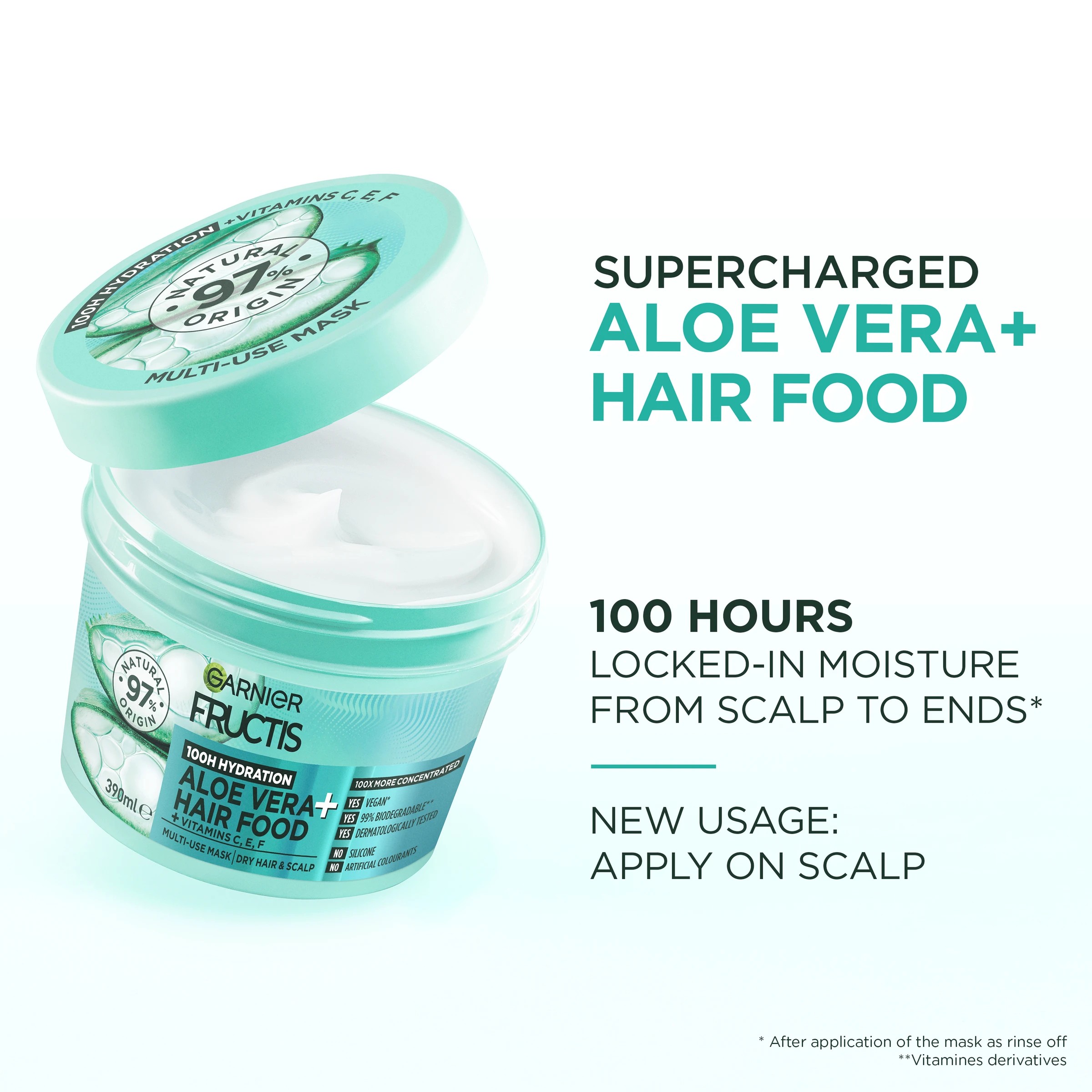 4 Garnier Fructis Hydrating Hair Food 390ml -  Aloe Vera, 4 of 8