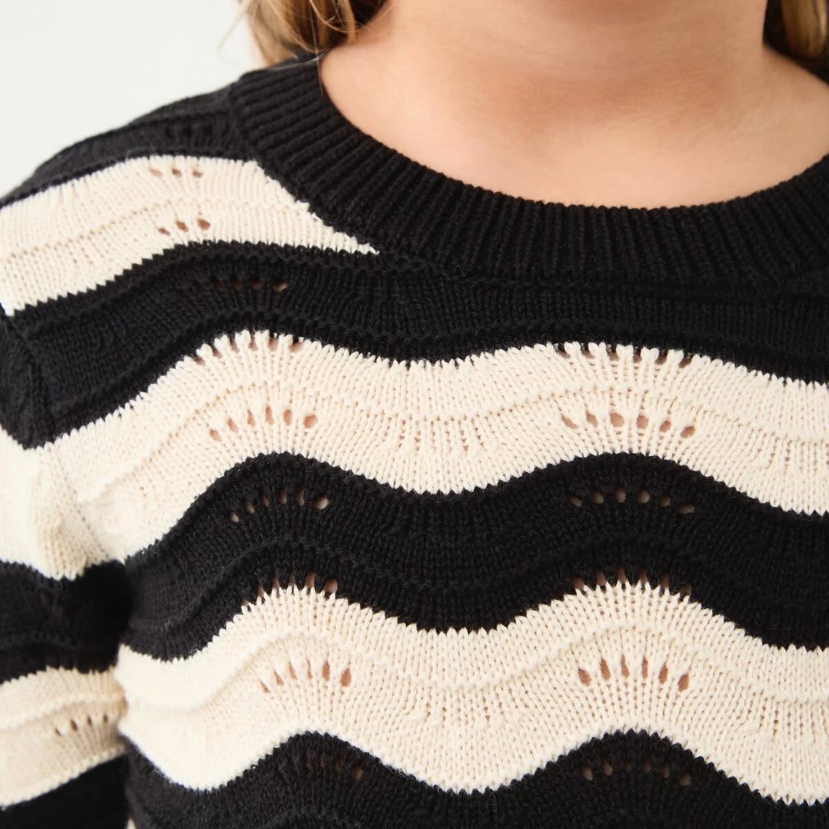 4 Knit Jumper Blk Stripe, 4 of 8