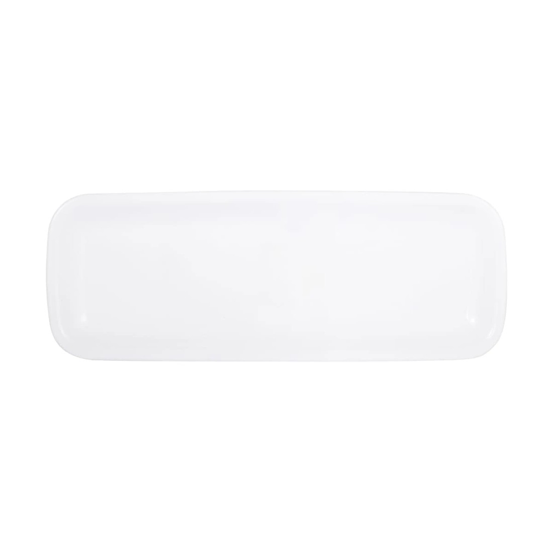 1 White Rectangle Food Tray, 1 of 3