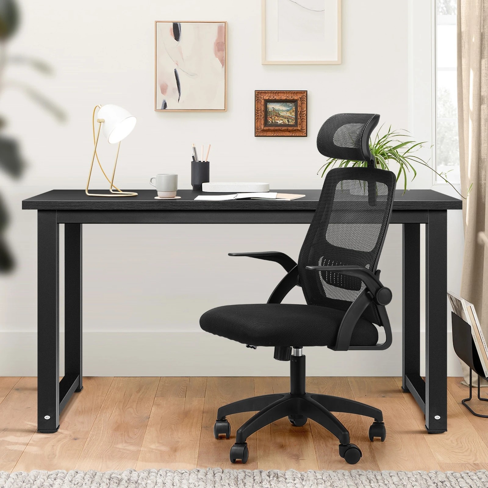 3 Oikiture Home Office Desk And Chair Set Computer Desk Mesh Office Chair
 - Multi, 3 of 10