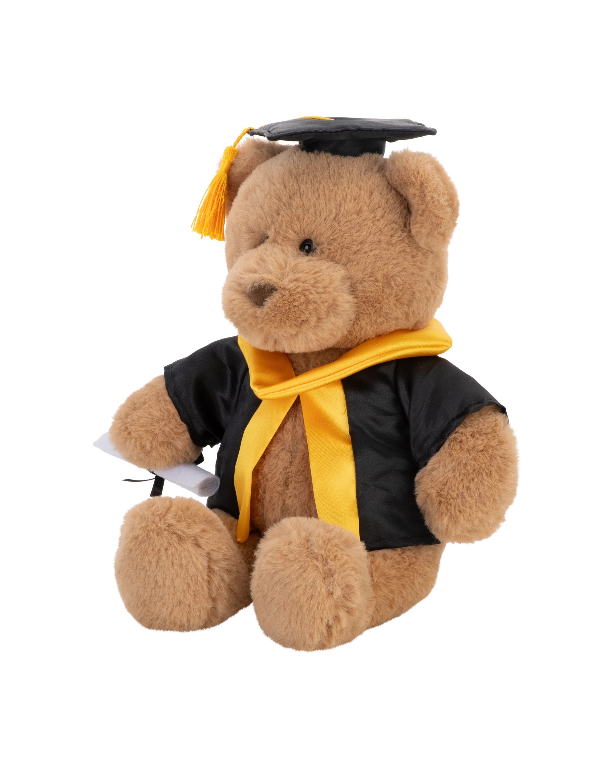 3 With Heart - Graduation Bear with Scroll, Soft Toy, Beige, Large, 24cm H, 3 of 4