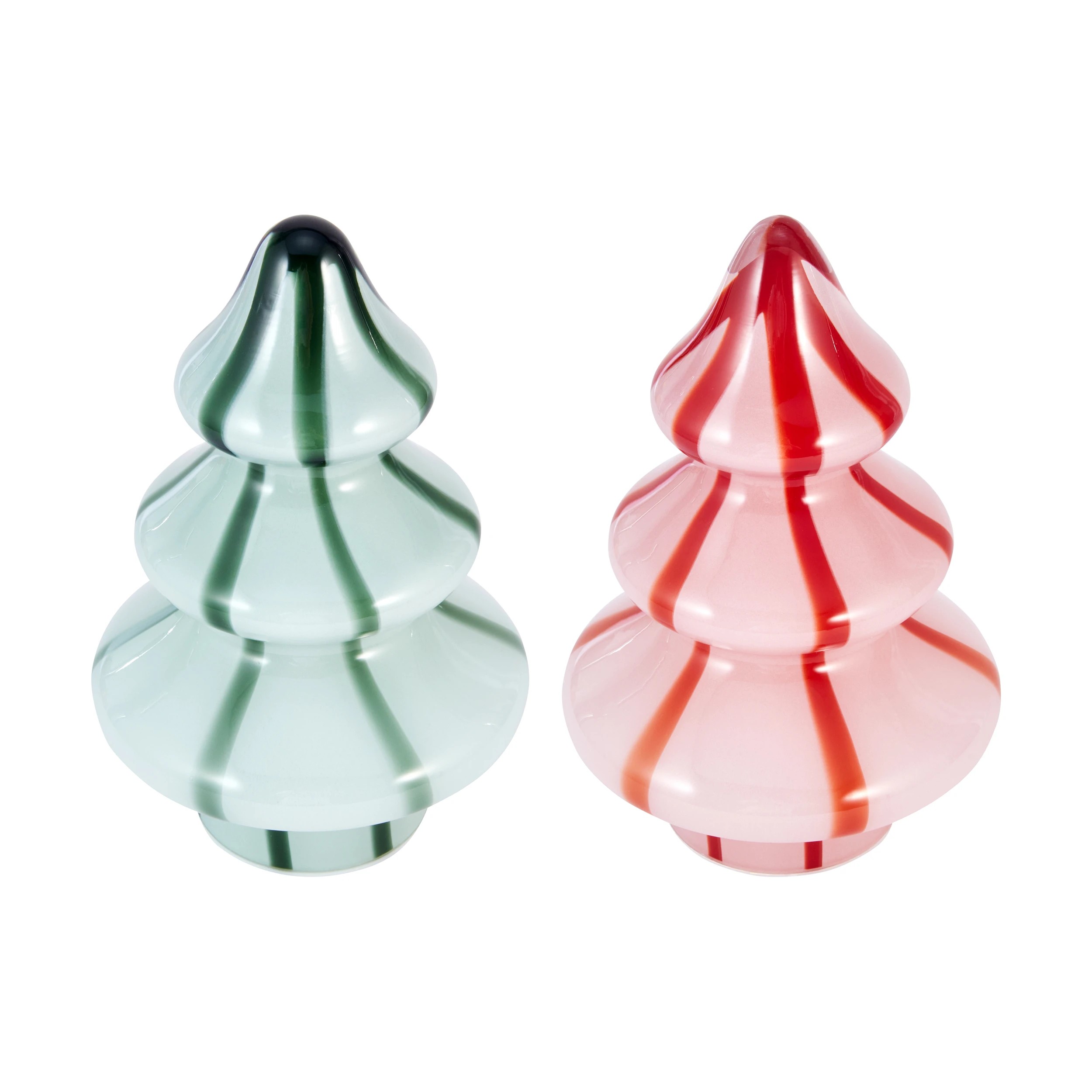 3 Light Up Glass Stripe Tree - Assorted, 3 of 3
