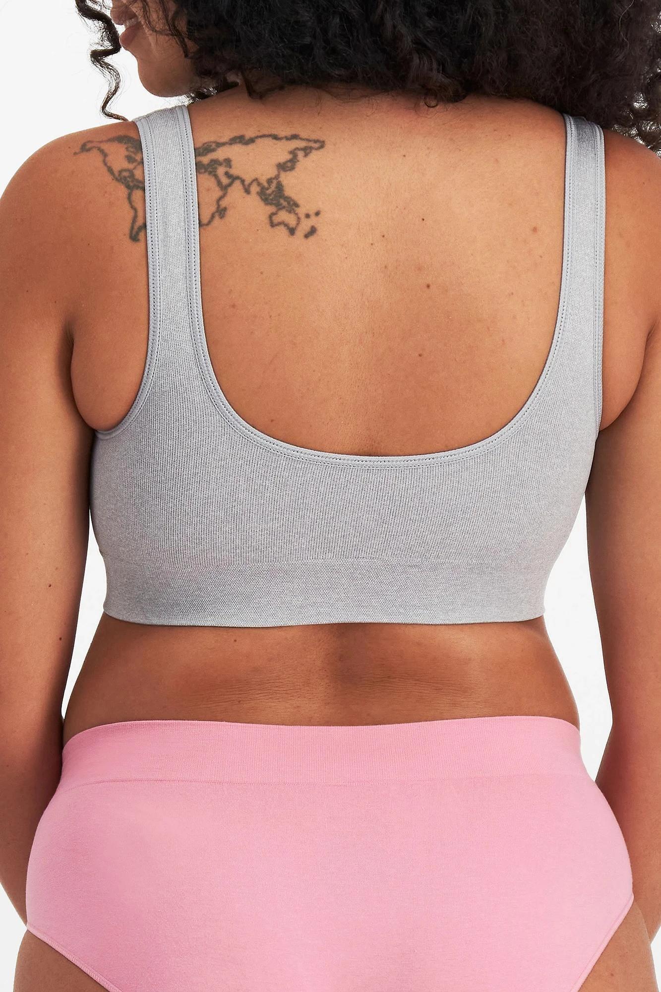 3 Bonds Seamless Comfy Crop Top LIGHT GREY, 3 of 8