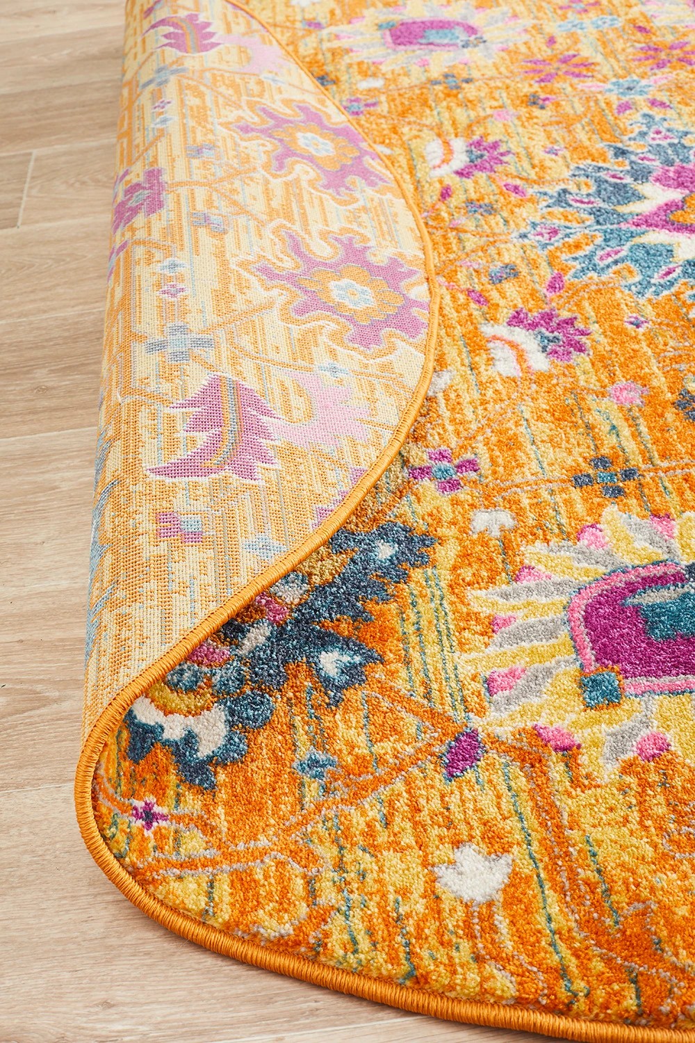 7 Common Ground Rugs Atlas 210 200x200cm - Medium Round Power Loomed Pet Friendly Rug - Brown, 7 of 7