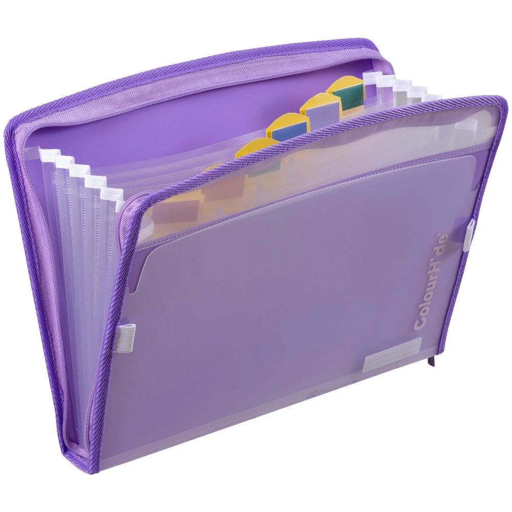 2 Colourhide Zip It Expanding File Lavender, 2 of 3