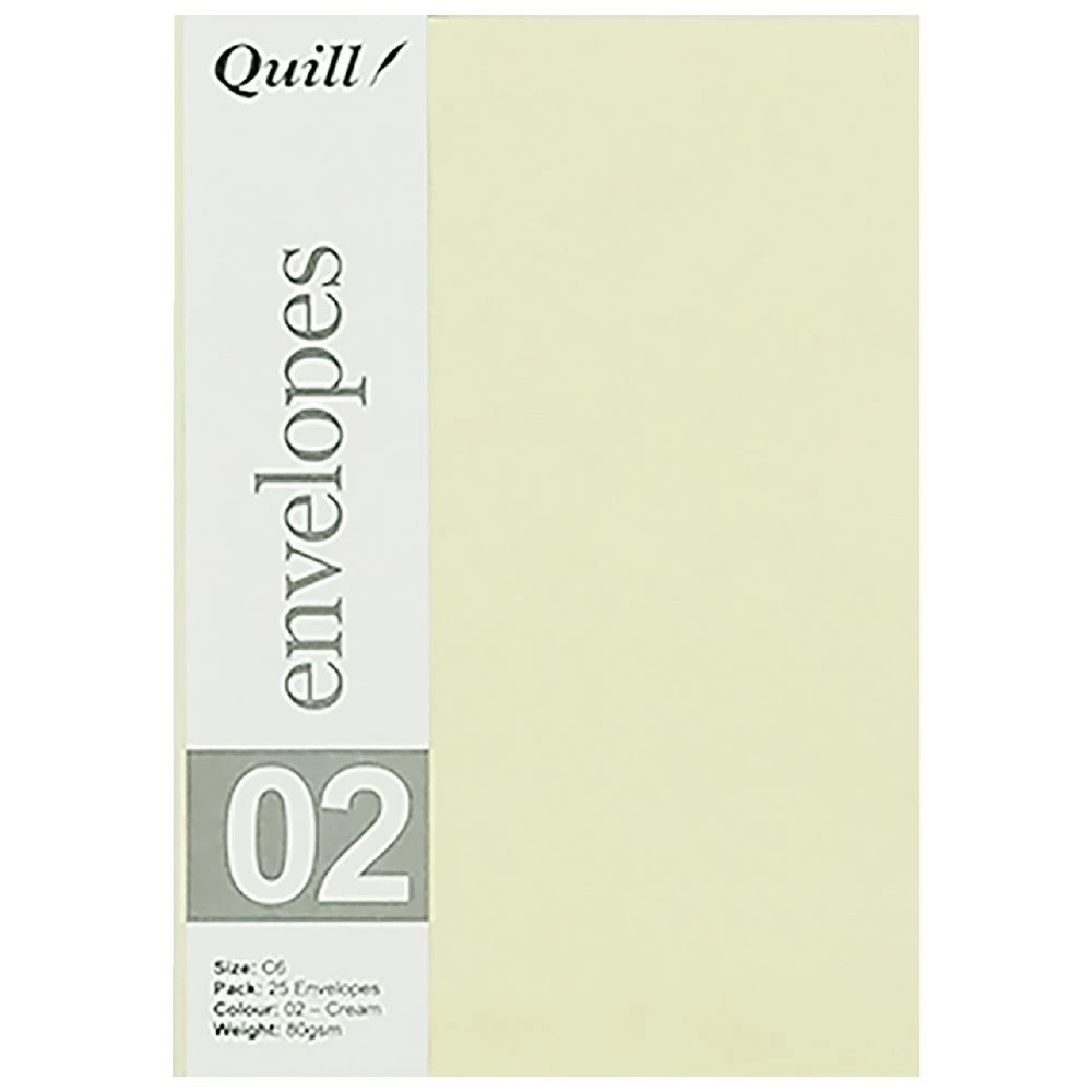 4 Quill C6 Envelopes Cream 25 Pack, 4 of 4