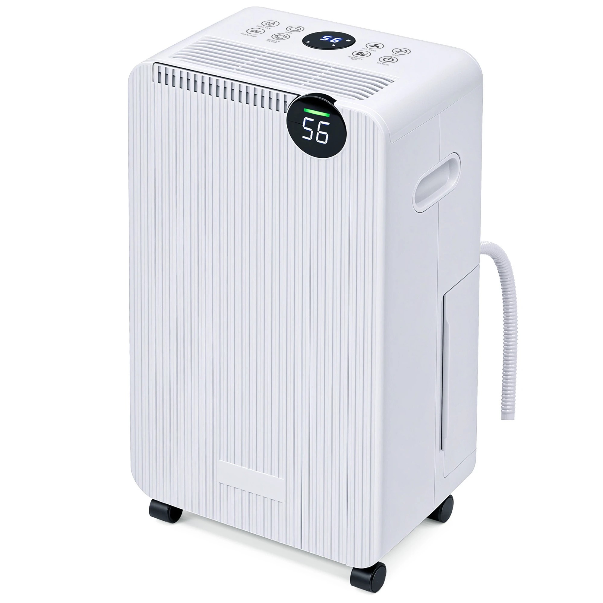 1 ADVWIN 15L Compact Air Dehumidifiers Air Purifier with Drain Hose White, 1 of 7
