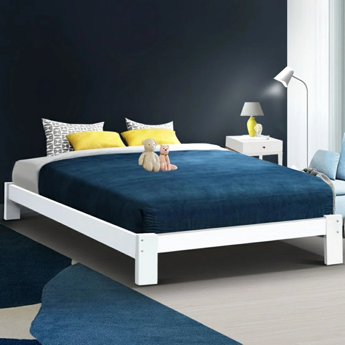 8 Artiss Bed Frame Double Size Wooden - White, 8 of 8