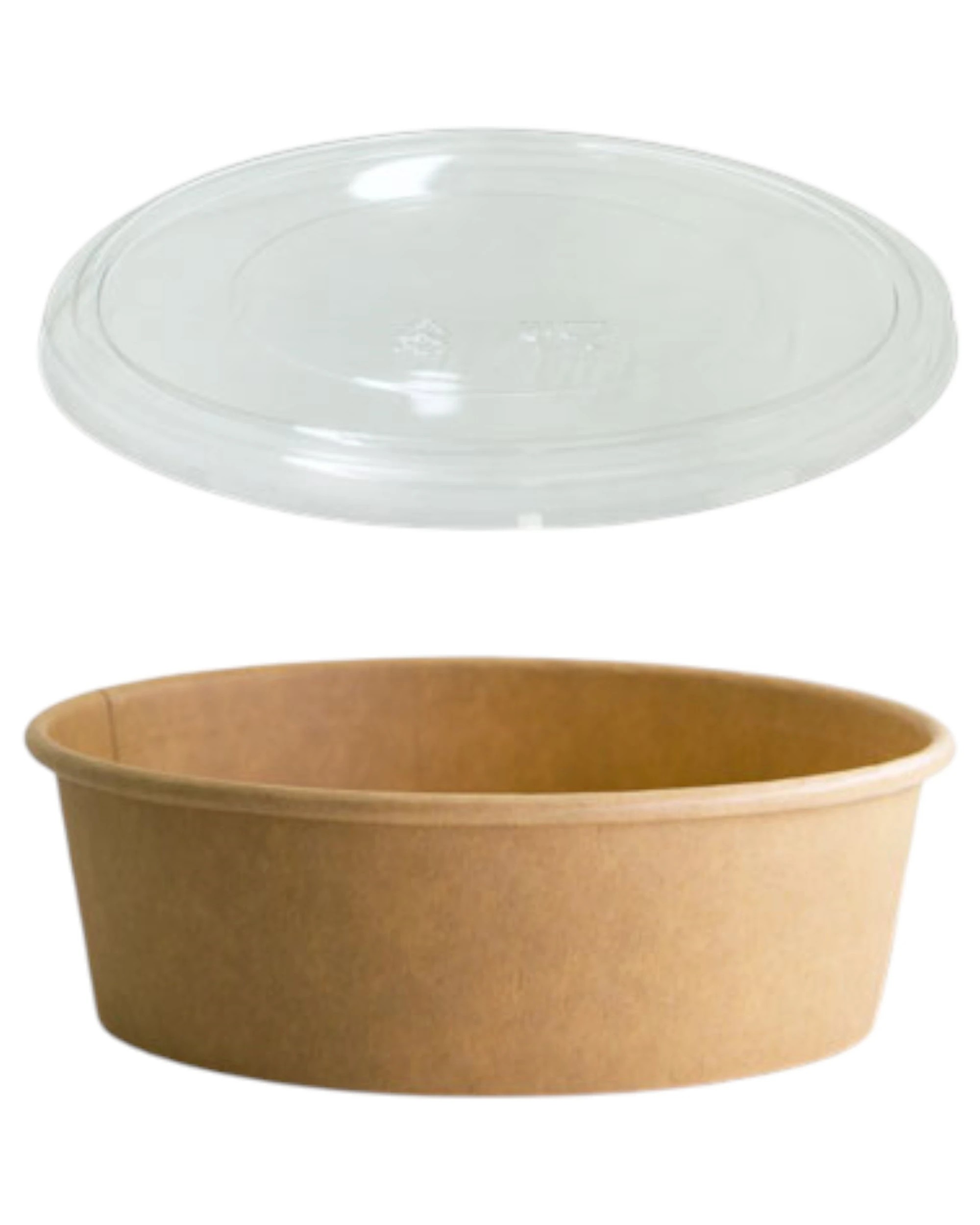 1 Huhtamaki 50 Pack Kraft Paper Food Bowls And Lids 500ml - Brown, 1 of 1