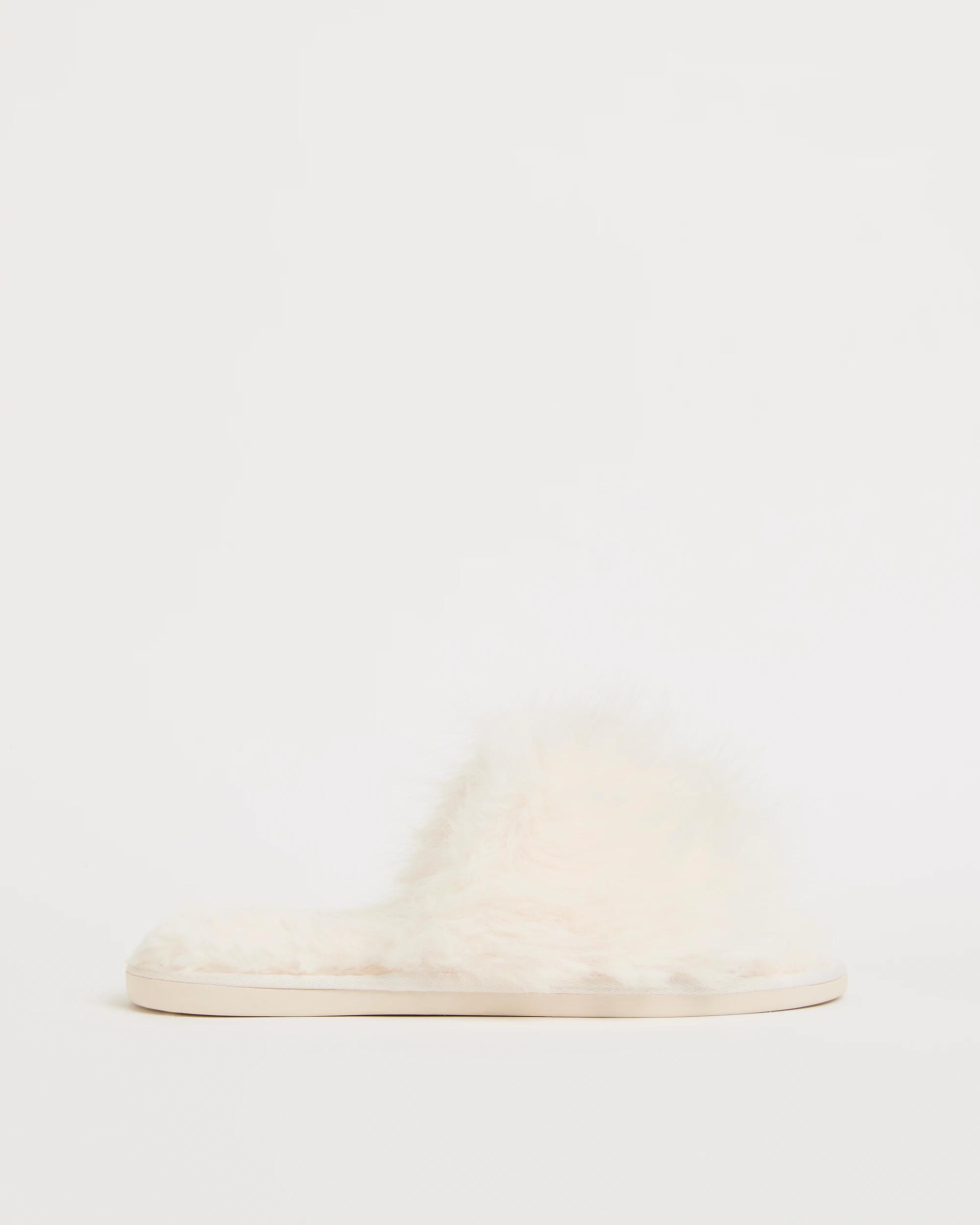 1 Target Woman Fluffy Slippers - Jaimie IVORY, 1 of 3